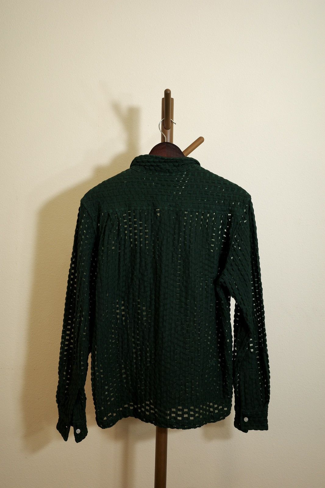 Bode Sheer Brick Lace Long Sleeve Shirt