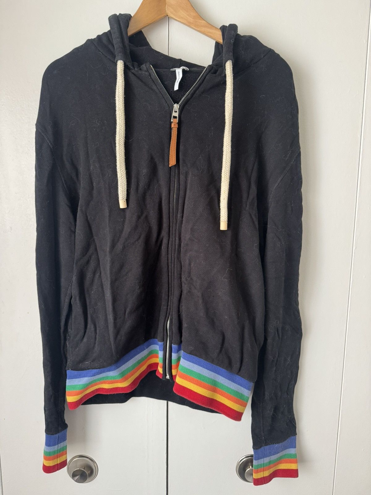 Loewe Loewe Rainbow Black Rib Zip Hoodie Size US S / EU 44-46 / 1 - 1 Thumbnail