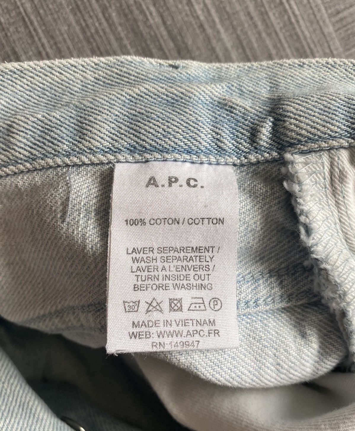 A.P.C. A.P.C. Petit New Standard Denim Light Blue Size US 30 / EU 46 - 4 Thumbnail