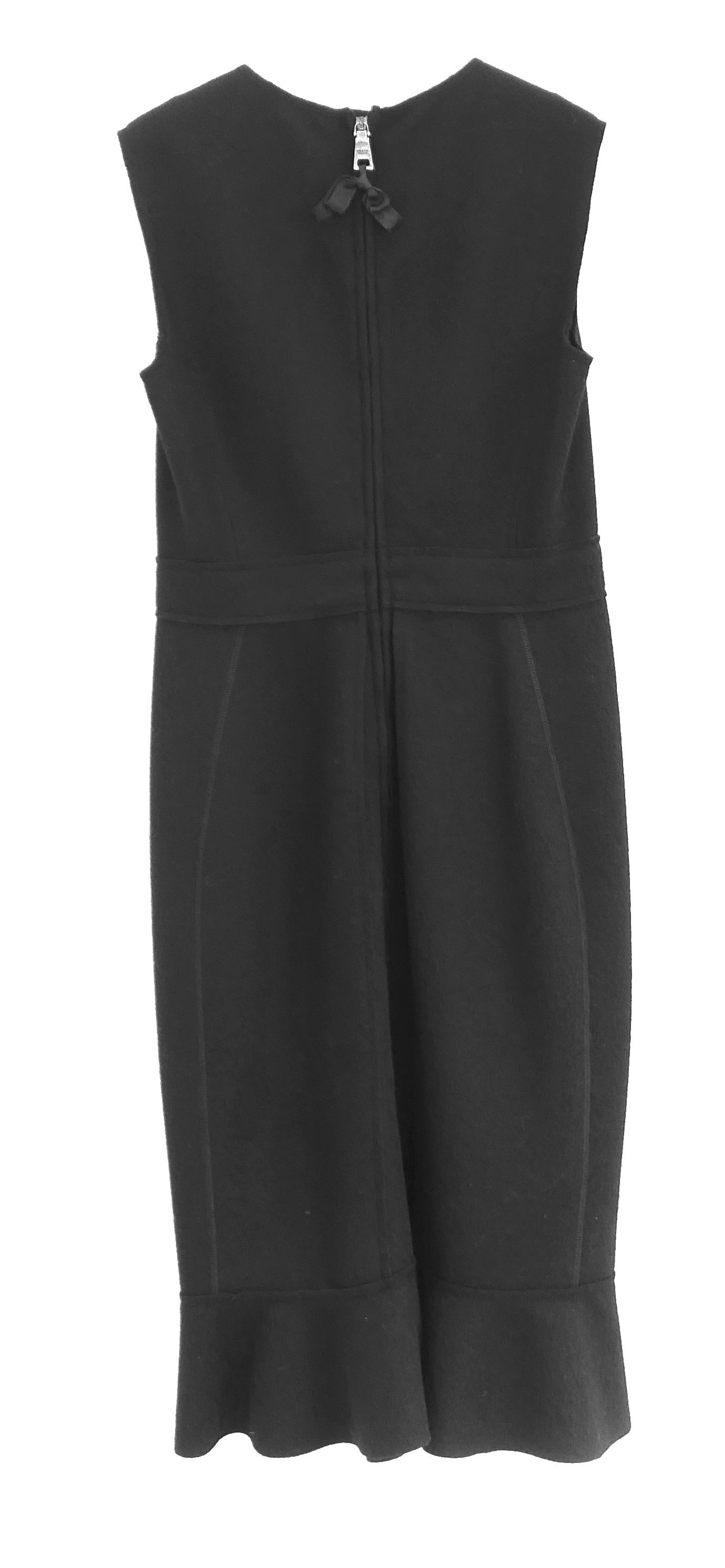 Prada Prada Fall 2008 Black Wool Felt Corset Bust Dress Size M / US 6-8 / IT 42-44 - 5 Thumbnail