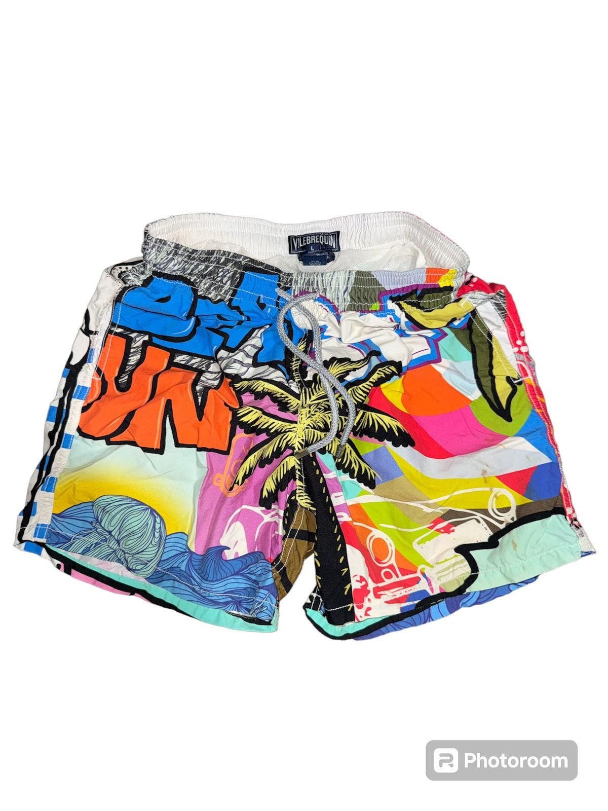 Vilebrequin Men’s Jam Swim Trunks Board Shorts 5-6in Sz L