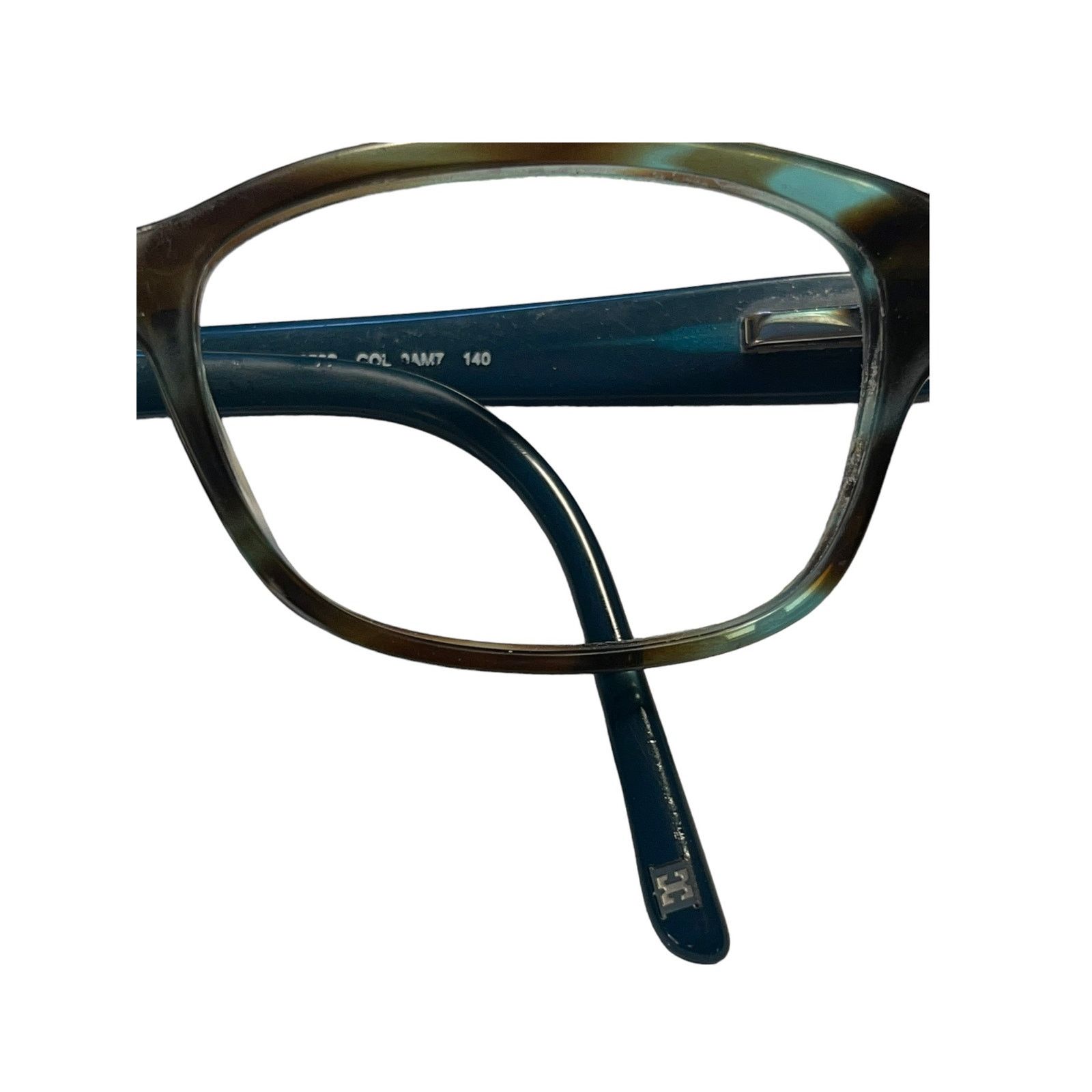 Escada ESCADA VES275S Eyeglasses Frame ONLY Brown Blue Marble 140 Size ONE SIZE - 4 Thumbnail