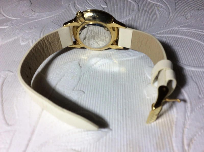 Komono Komono ladies gold dial cream leather strap watch Size ONE SIZE - 2 Thumbnail
