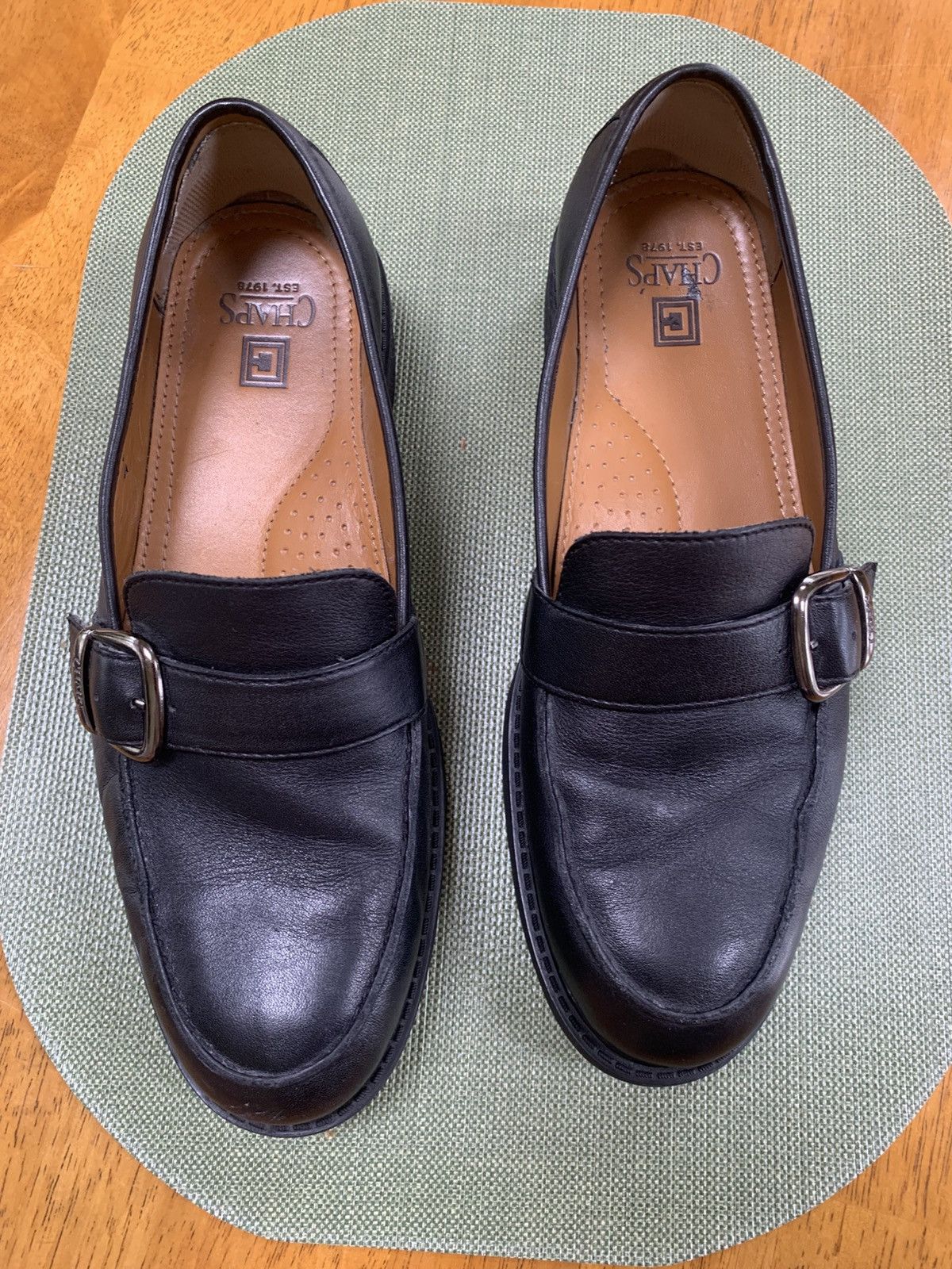 Vintage Vintage Black Leather Buckle Loafers - Chaps Size US 8.5 / EU 41-42 - 6 Thumbnail