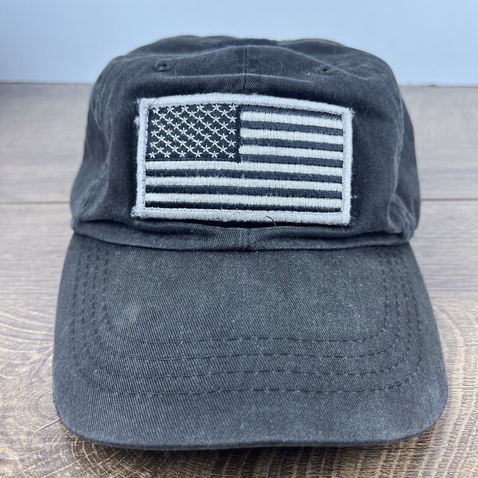 Other Distressed USA Flag Hat American Flag Black Cap Adjustable H Size ONE SIZE - 2 Thumbnail