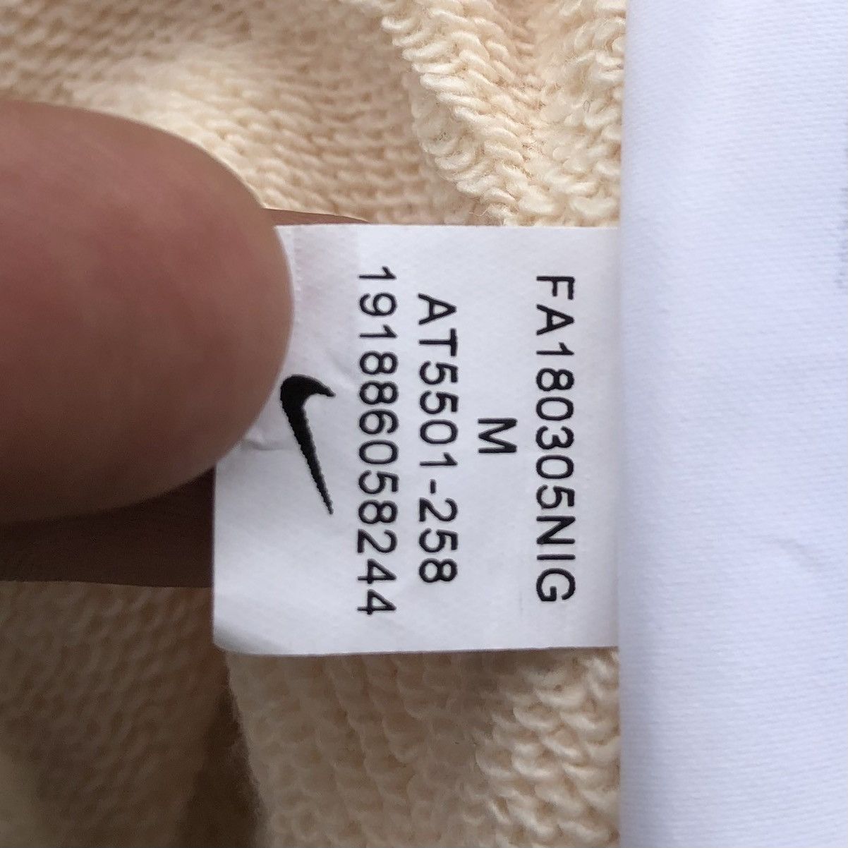 Nike ACG Nike ACG NSW Hoodie Adult Small Ivory Sweatshirt Size US M / EU 48-50 / 2 - 14 Thumbnail