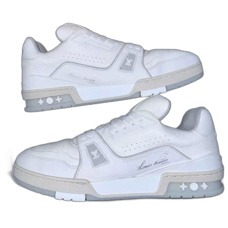 Louis Vuitton lv trainer white cement sneakers Size US 10.5 / EU 43-44 - 1 Thumbnail