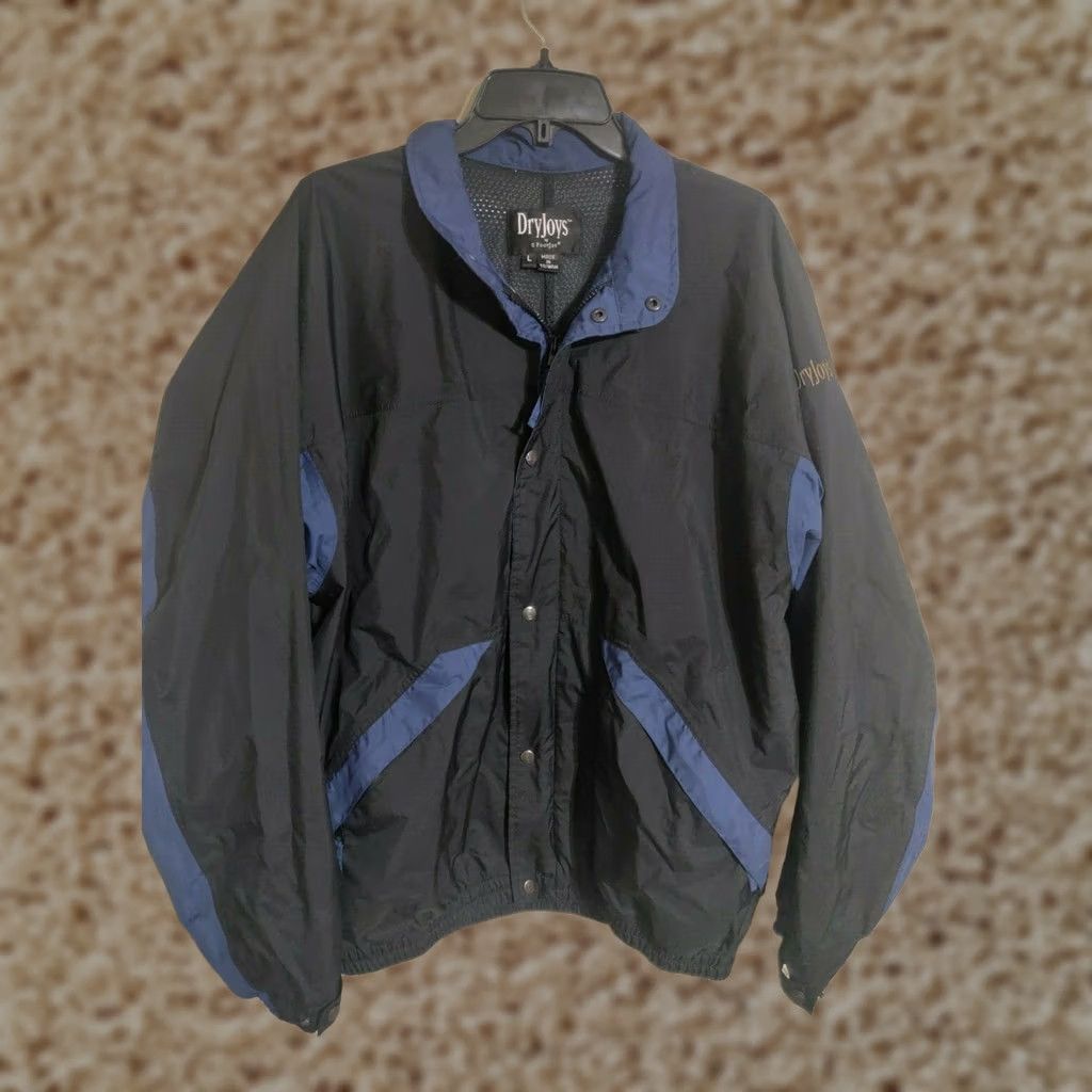 Footjoy FootJoy DryJoys FJ Golf Windbreaker Rain Jacket Blue Full Zip Men's Large L Size US L / EU 52-54 / 3 - 1 Thumbnail