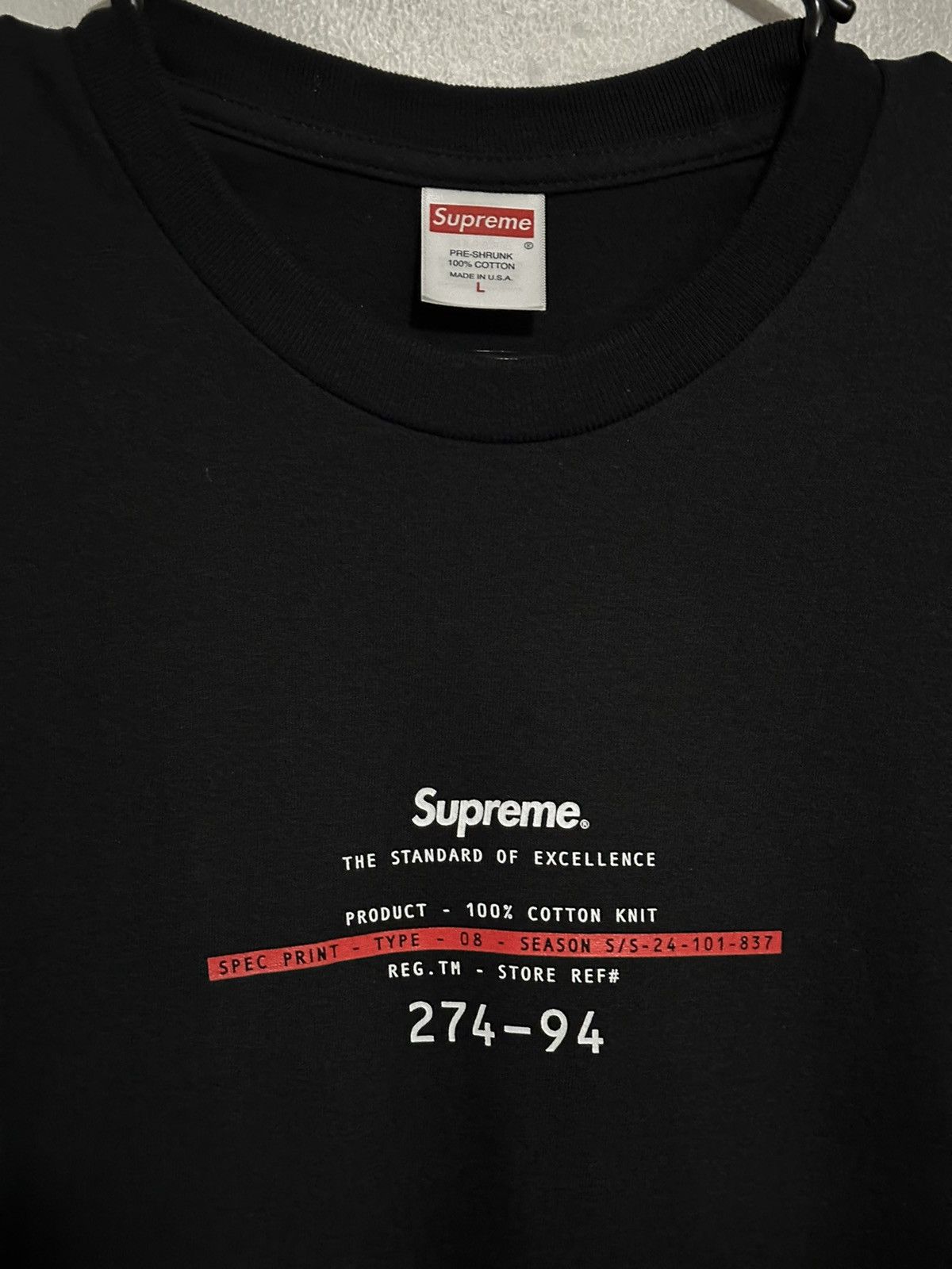 Supreme Supreme Standard Tee Size US L / EU 52-54 / 3 - 2 Thumbnail
