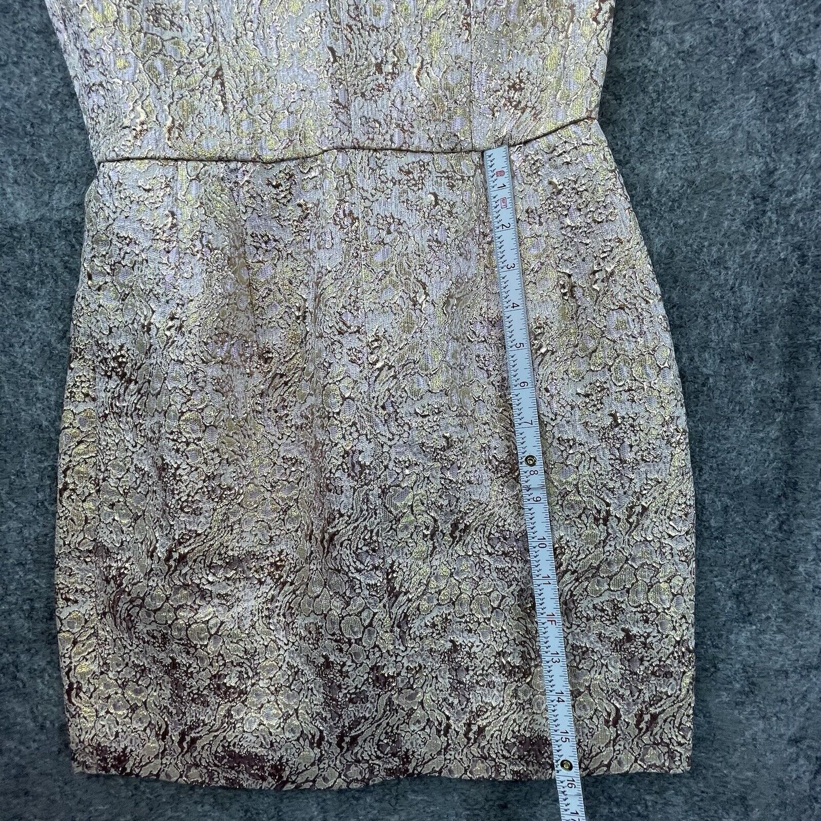Jil Stuart Jill Stuart Dress 0 Pink Gold Shimmer Metallic Jacquard Silk Size S / US 4 / IT 40 - 5 Thumbnail