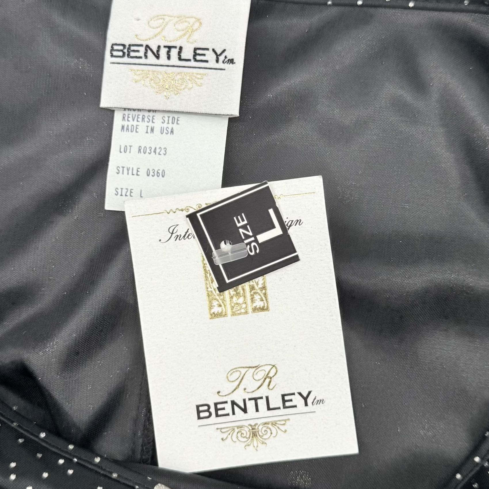 Vintage VINTAGE TR Bentley Blouse Black Metallic Polka Dot Blouse Large Women Party Top USA Made Clip Glitter Crew Neck Short Sleeve Cap Sleeve Art Size L / US 10 / IT 46 - 5 Thumbnail
