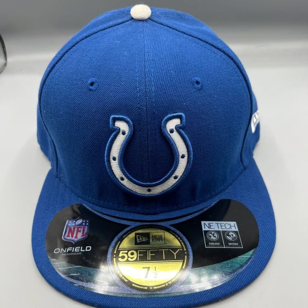New Era Indianapolis Colts Hat Men 7 1/2 59Fifty New Era NFL Fitted Size ONE SIZE - 1 Thumbnail