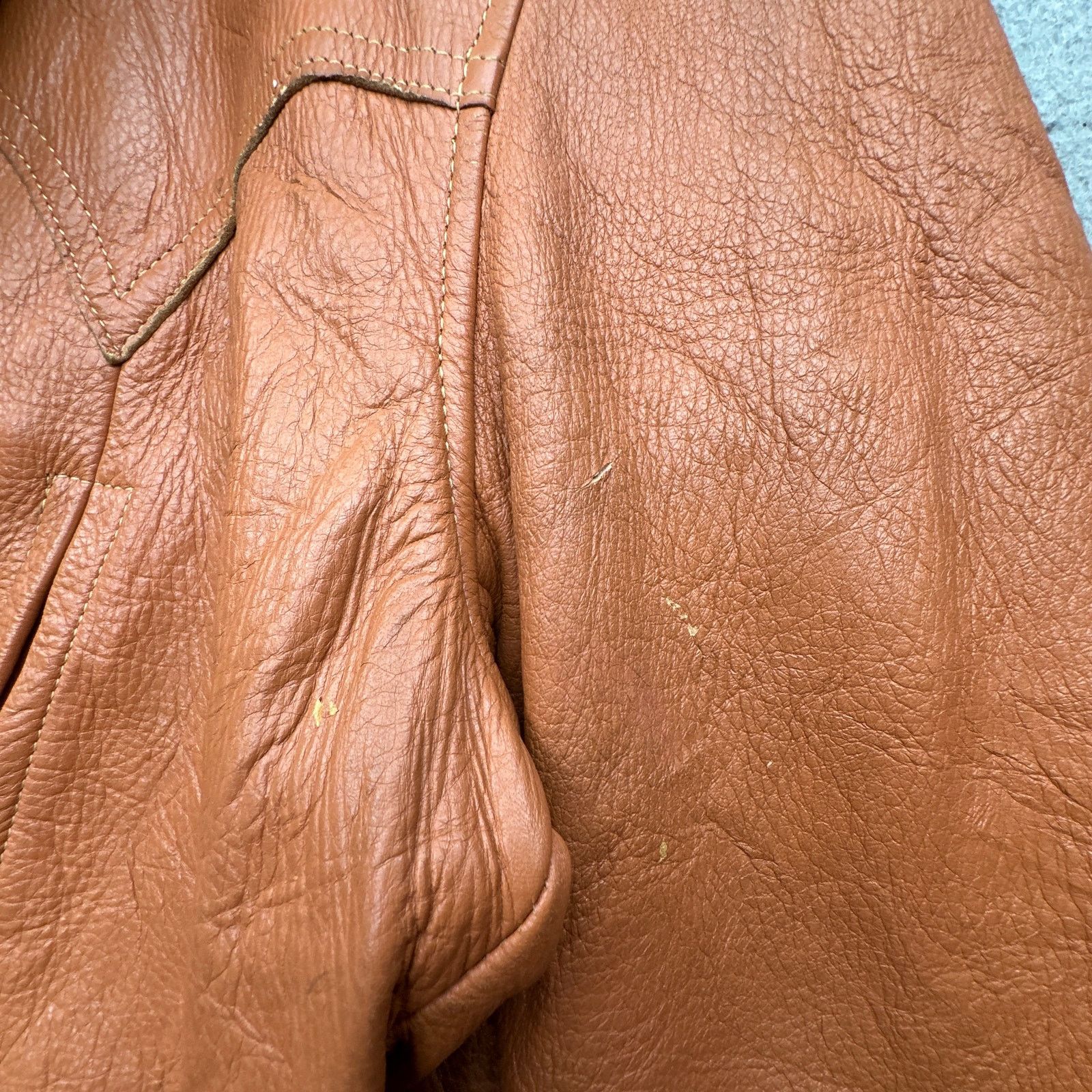 Other Vintage 70s WB Place & Co Deerskin Leather Coat Jacket 42 Size US L / EU 52-54 / 3 - 14 Thumbnail