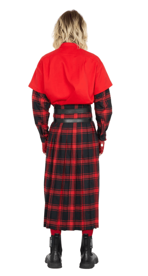 Other BNWT AW23 JEANNE FRIOT LONG TARTAN KILT S Size US 30 / EU 46 - 14 Thumbnail