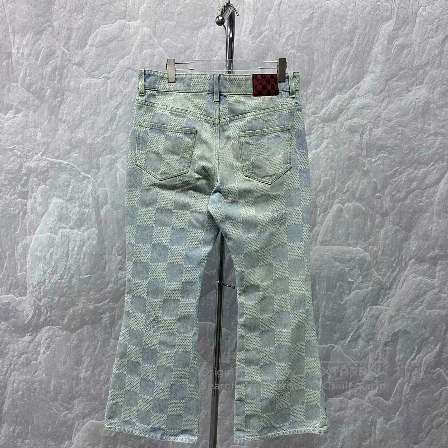 Louis Vuitton Louis Vuitton SS24 Damier Denim Flare Pants. Size 30" / US 8 / IT 44 - 4 Thumbnail