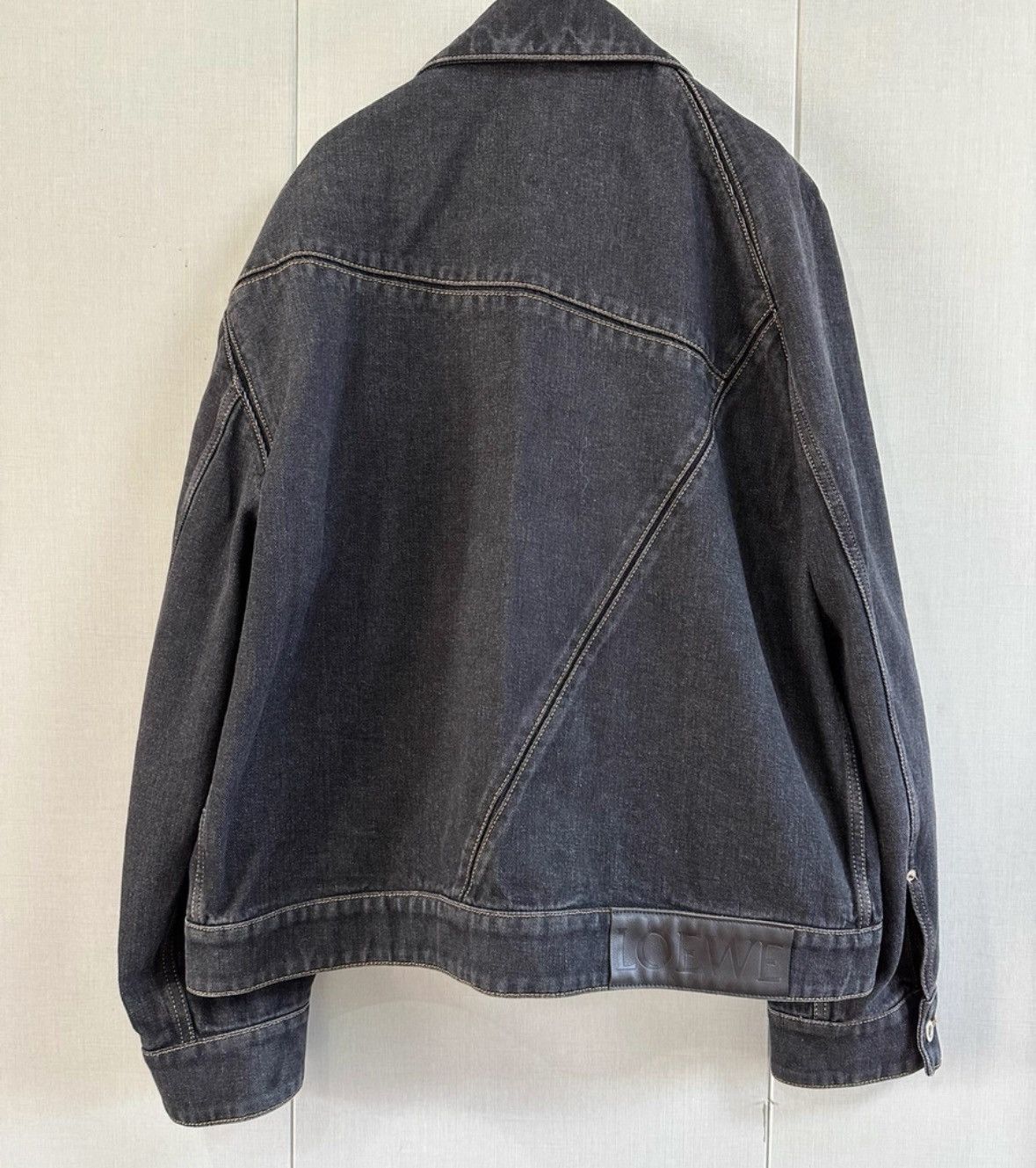 Loewe LOEWE Black-gray geometric denim jacket Size US M / EU 48-50 / 2 - 3 Thumbnail