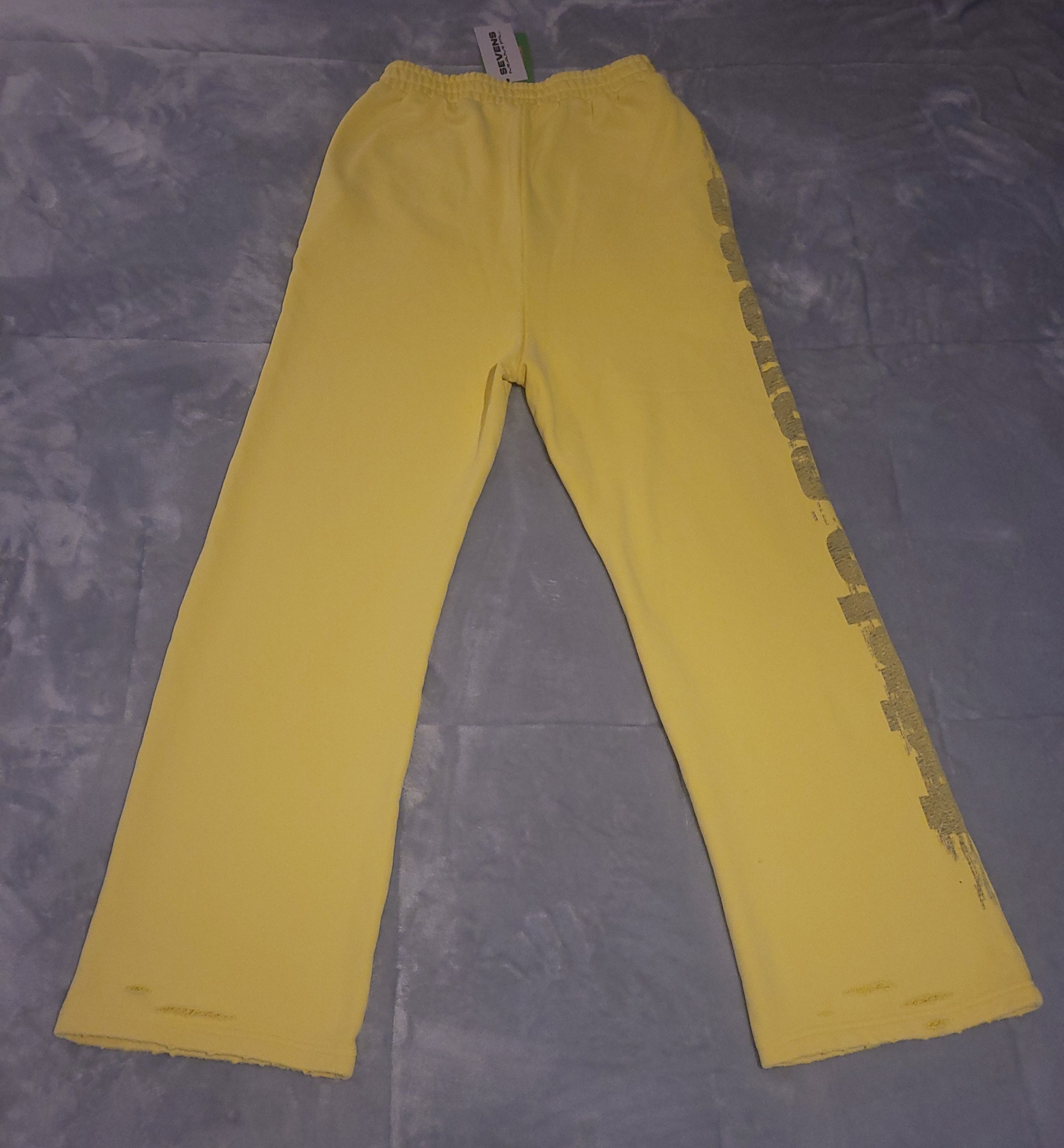 TRIPLE SEVENS Triple Sevens -Yellow Wide Leg Sweatpants- Mens Sz Med- BNWT Size US 30 / EU 46 - 10 Thumbnail