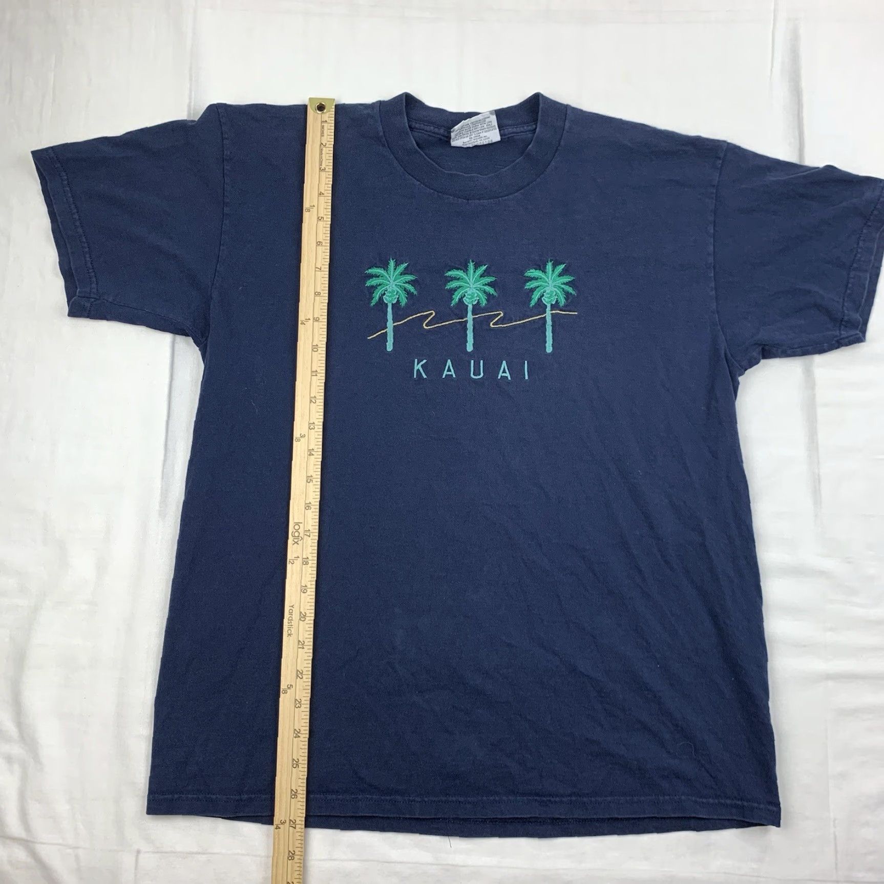 Lee VINTAGE Kauai Hawaii Shirt Lee Adult Large Blue Embroidered Island Beach 90s Hawaiian Mens T-Shirt Size US L / EU 52-54 / 3 - 5 Thumbnail