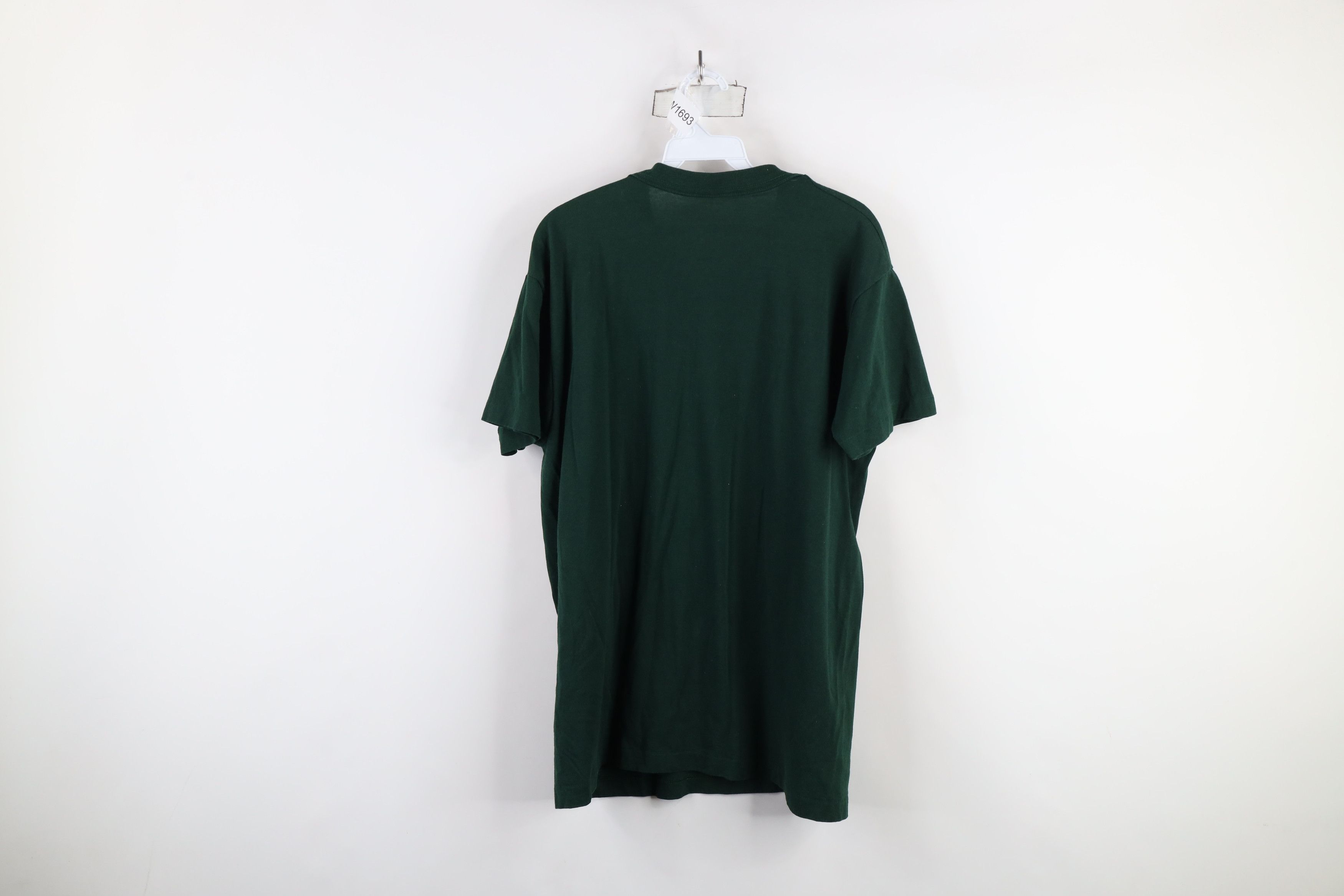 Vintage Vintage 90s Streetwear Pocket T-Shirt Hunter Green USA Size US XL / EU 56 / 4 - 7 Thumbnail