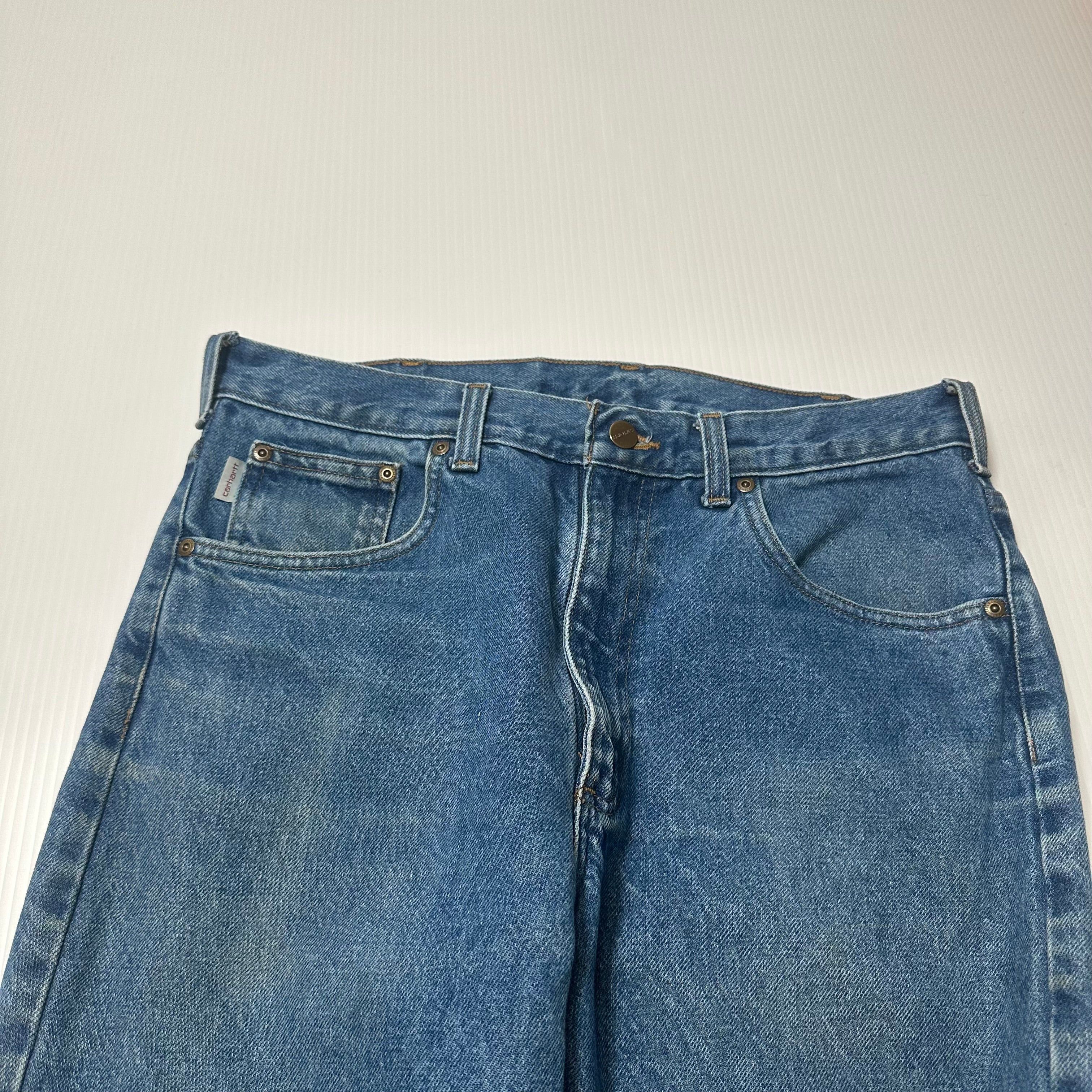 Carhartt Vintage Carhartt Medium Wash Carpenter Denim 33 Size US 33 - 4 Thumbnail