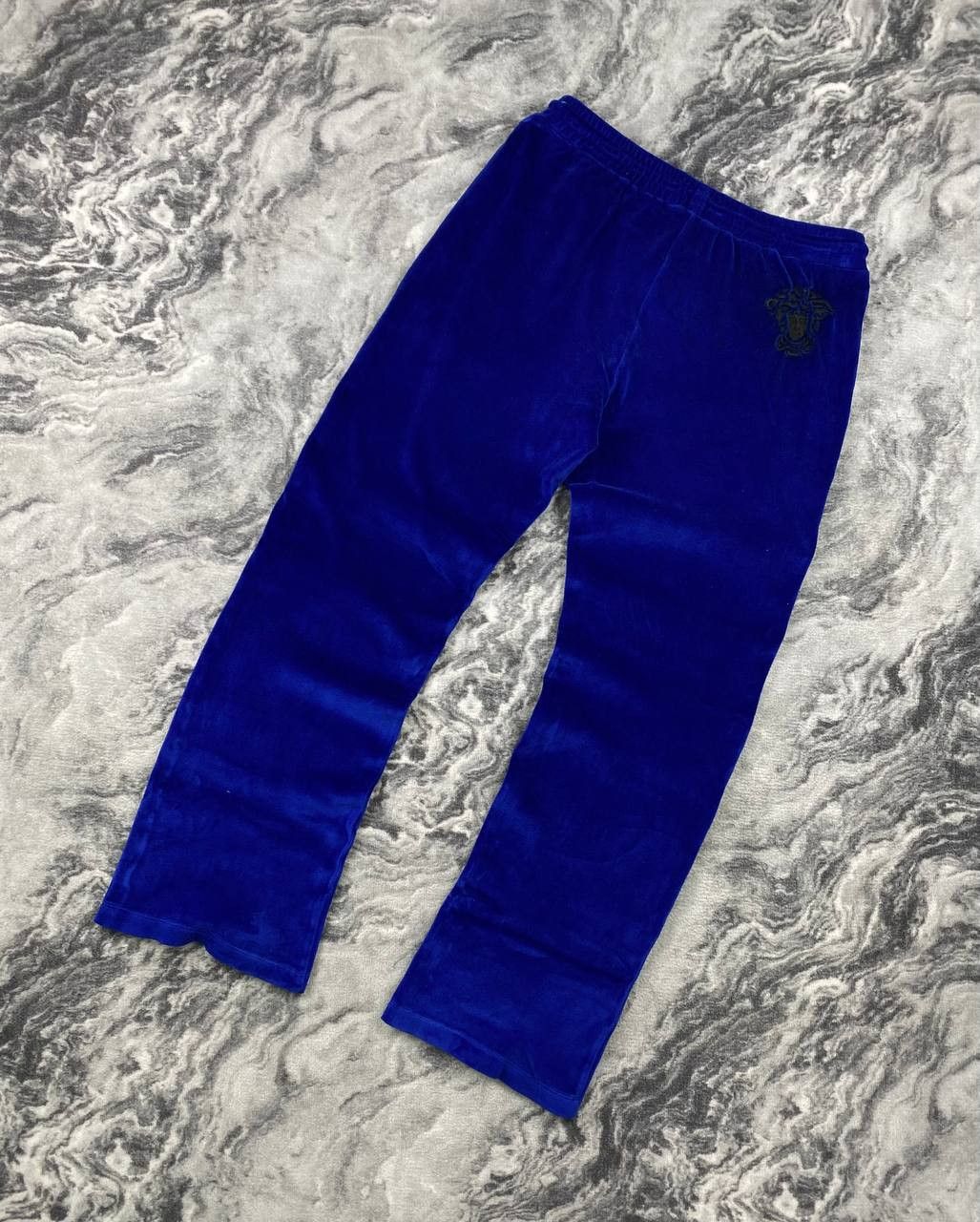 Versace Versace Medusa Logo Velour Sweatpants Women Size S Blue Size 28" / US 6 / IT 42 - 1 Thumbnail