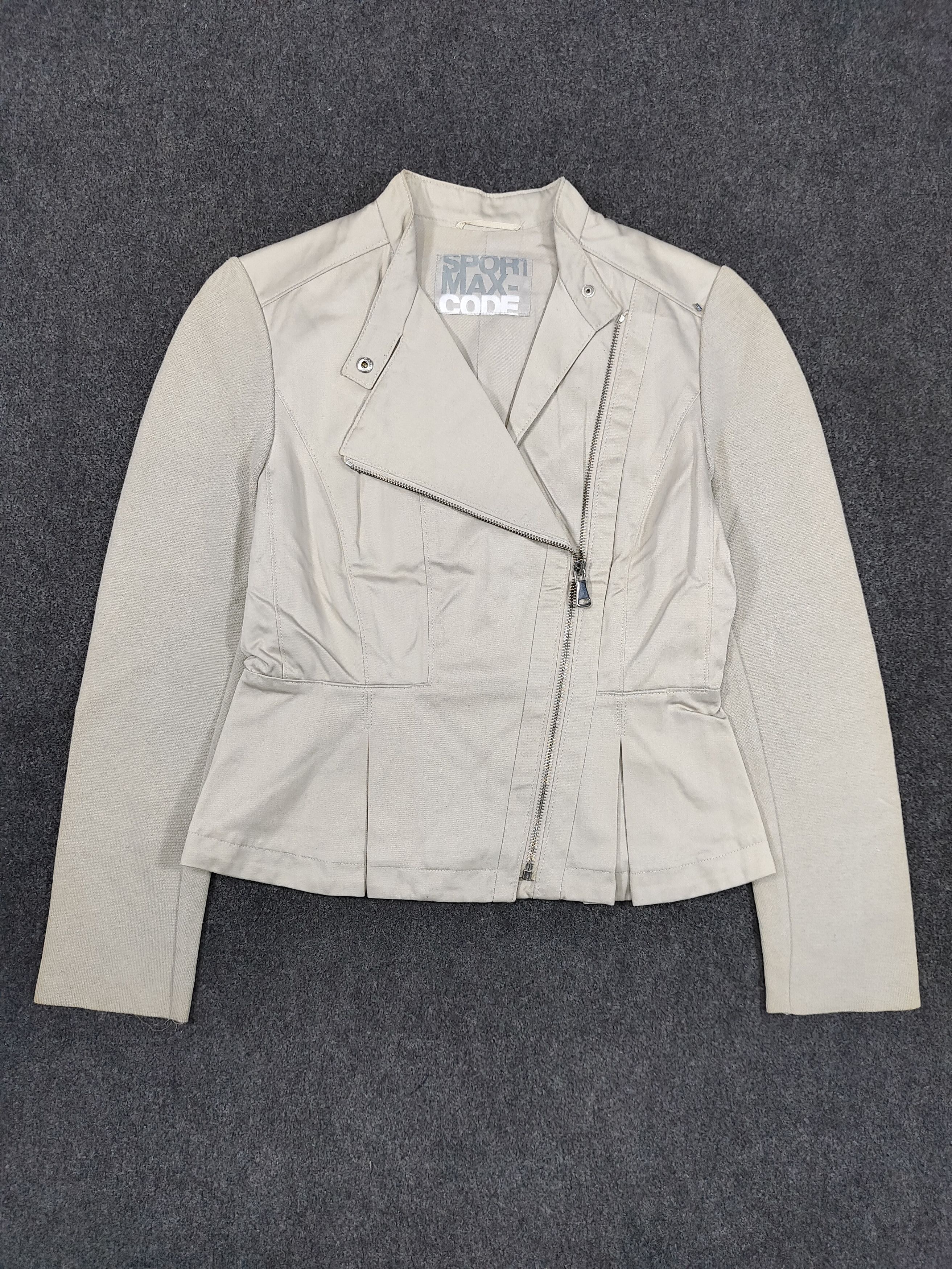 Max Mara 00s Sport Maxcode- Hybrid Asymmetric Zip Fitted Moto Jacket Size M / US 6-8 / IT 42-44 - 4 Thumbnail