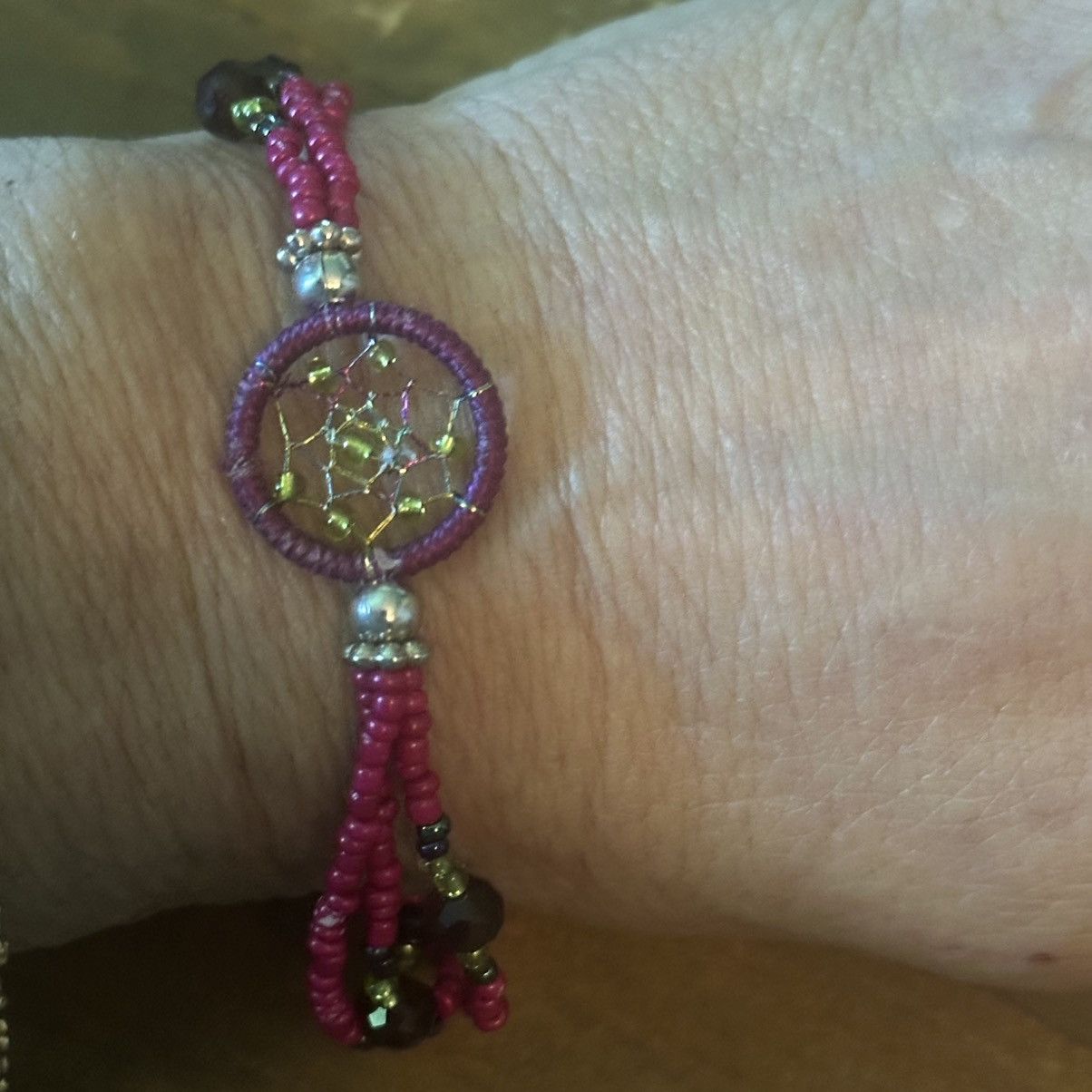 Other Pink multi strand seed bead dream catcher bracelet Size ONE SIZE - 3 Thumbnail