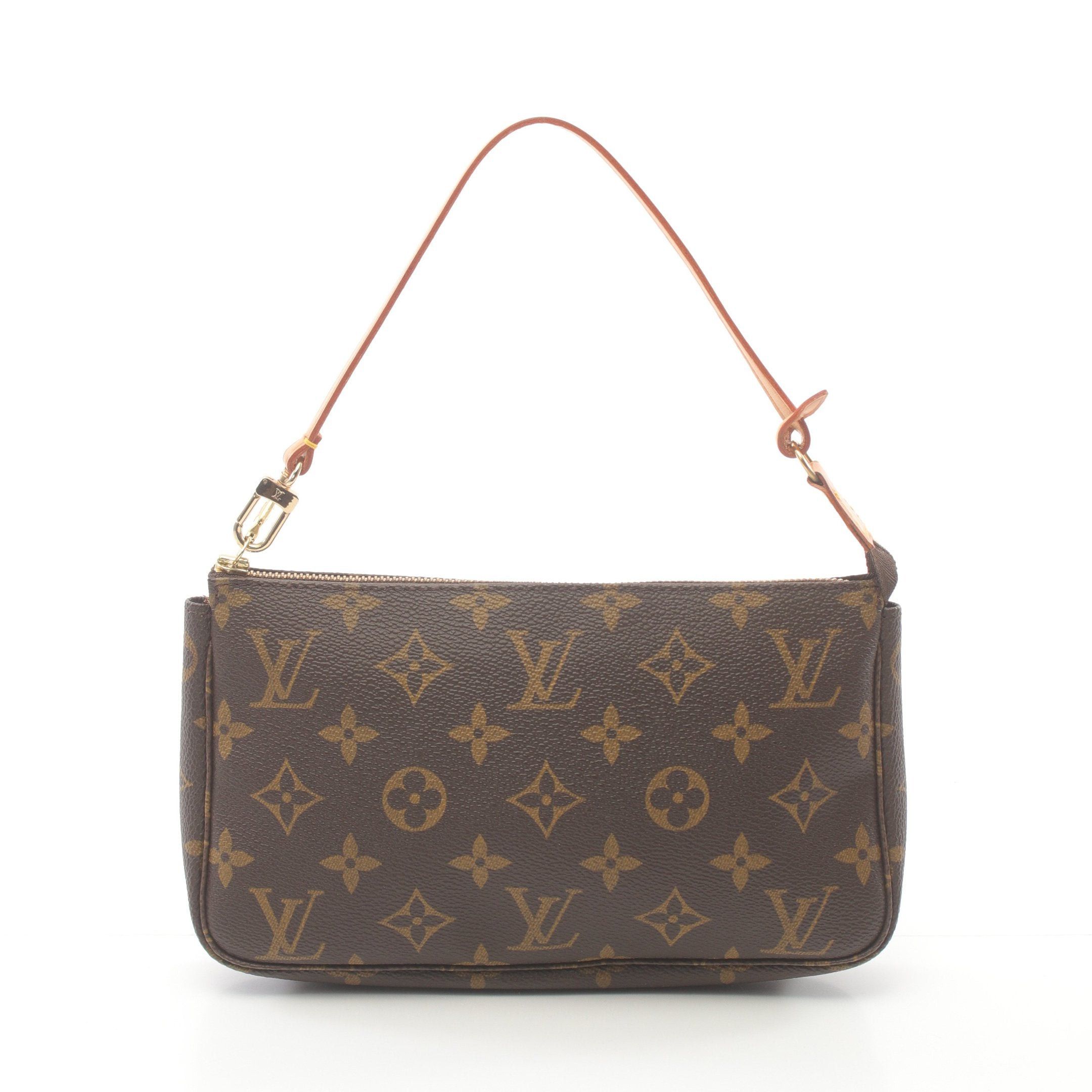 Louis Vuitton Louis Vuitton Pochette Accessoires Monogram Handbag Leather Brown Size ONE SIZE - 1 Thumbnail