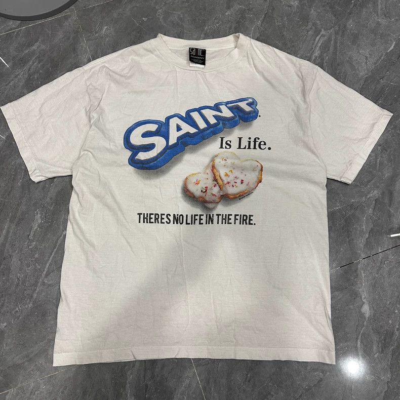 Saint Michael Saint Michael White Cookies Washed White Short Sleeves 250 Size US XL / EU 56 / 4 - 1 Thumbnail