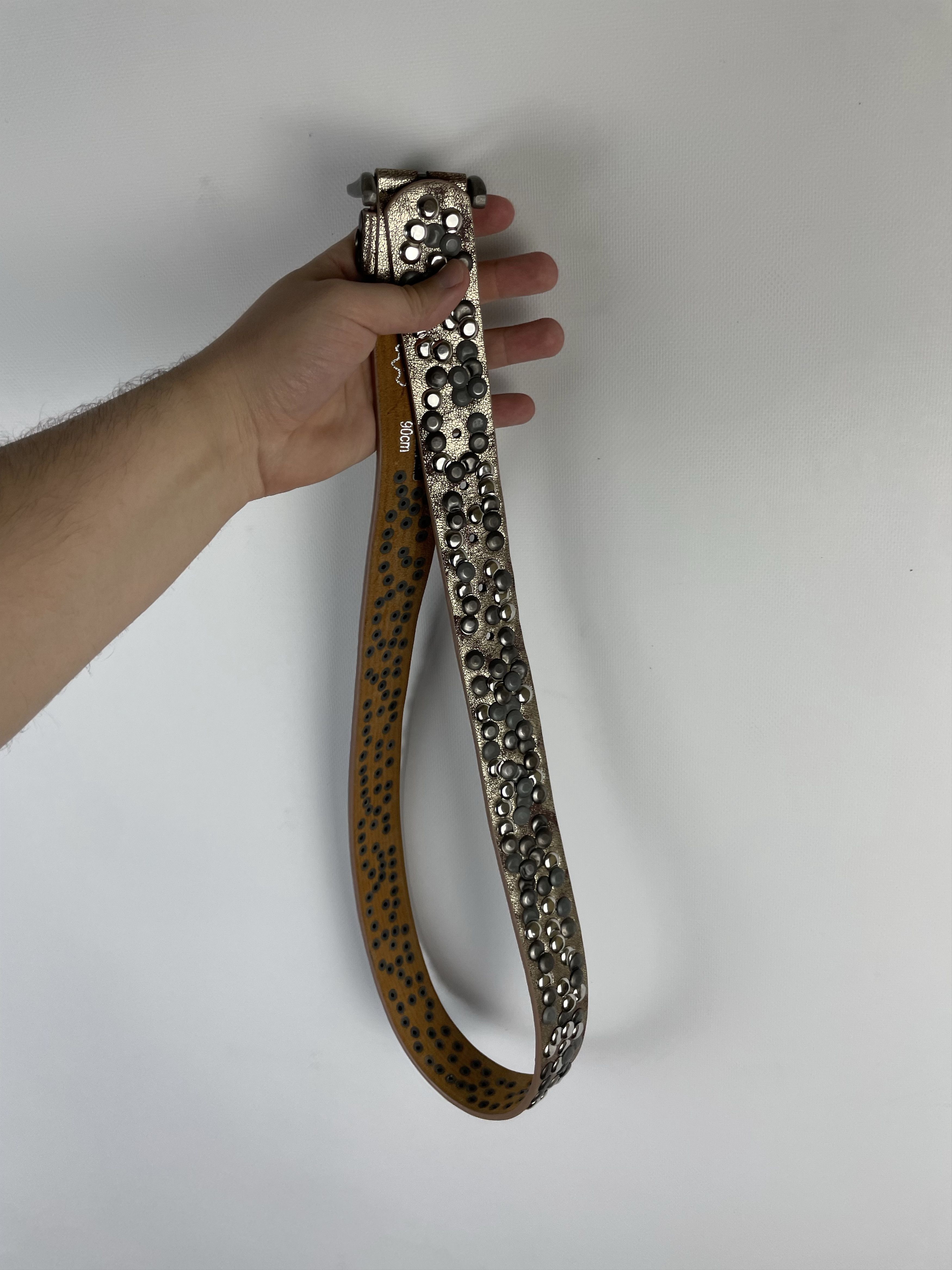 Other Vintage Leather belt Avant Garde Style Y2k Size ONE SIZE - 6 Thumbnail