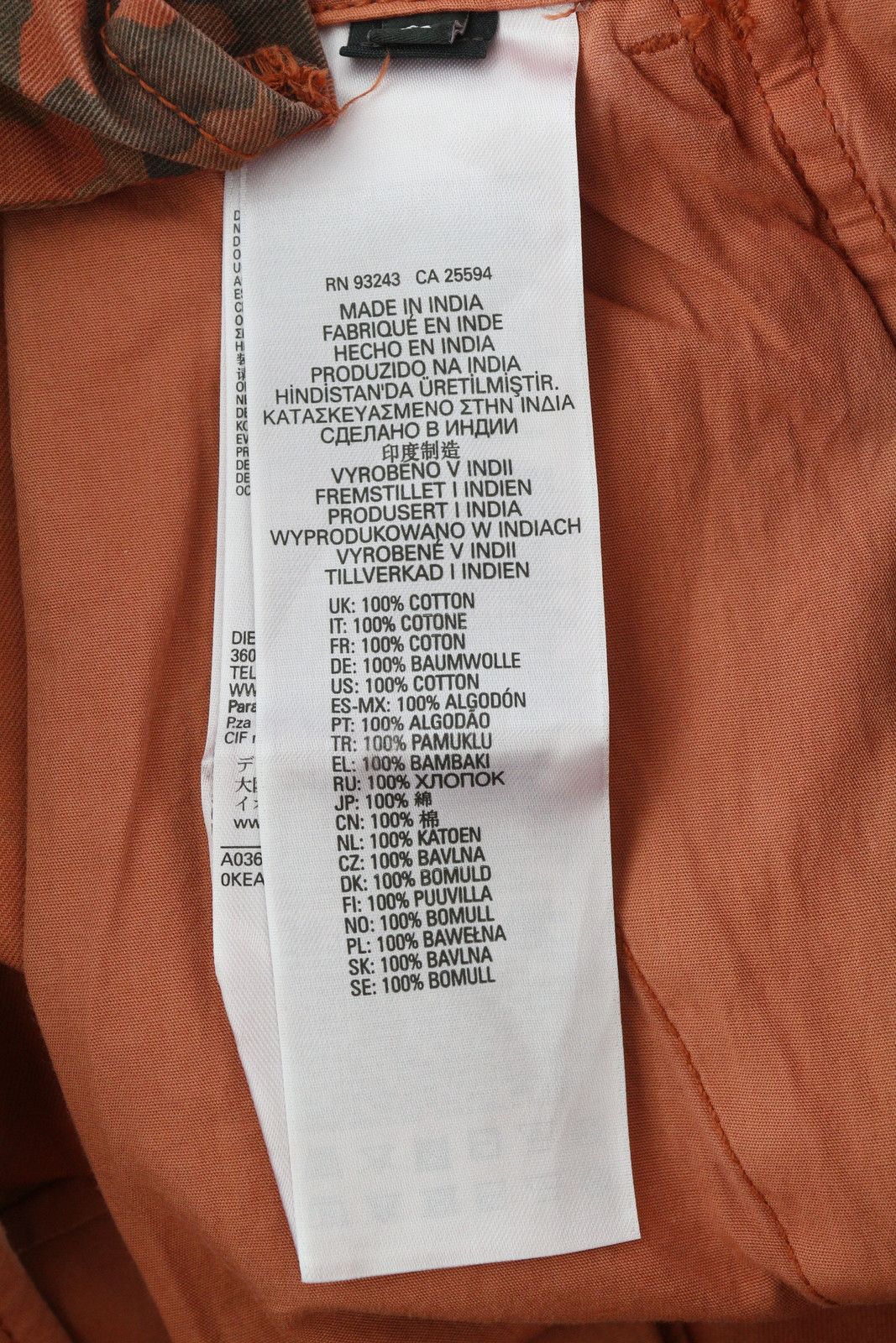 Diesel P-ATLAN-PAT W31 Orange Camouflage Multi-Pocket 85385 Size US 31 - 9 Thumbnail