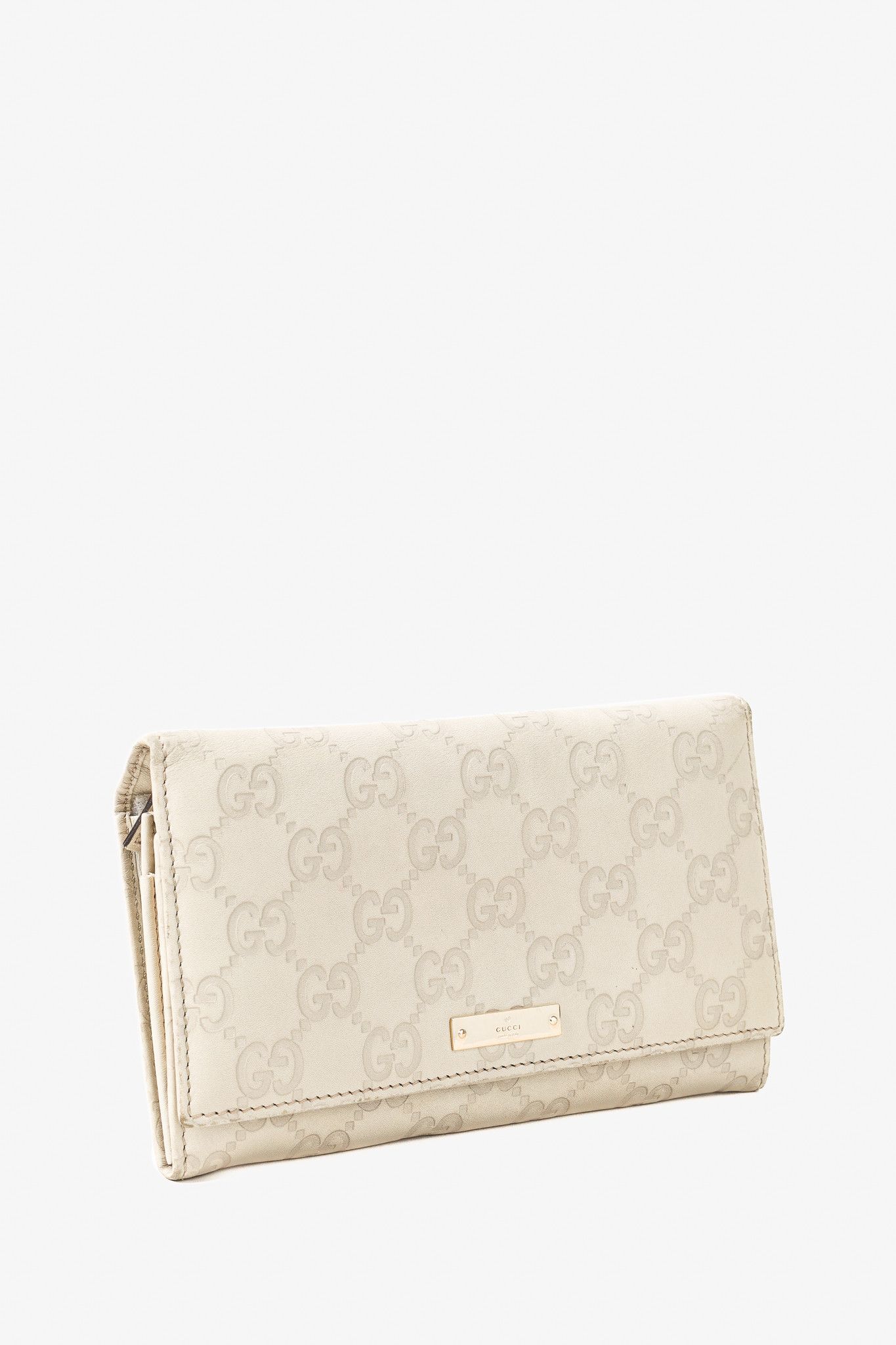 Gucci Gucci Guccissima Light Grey Leather Continental Long Wallet Size ONE SIZE - 2 Thumbnail