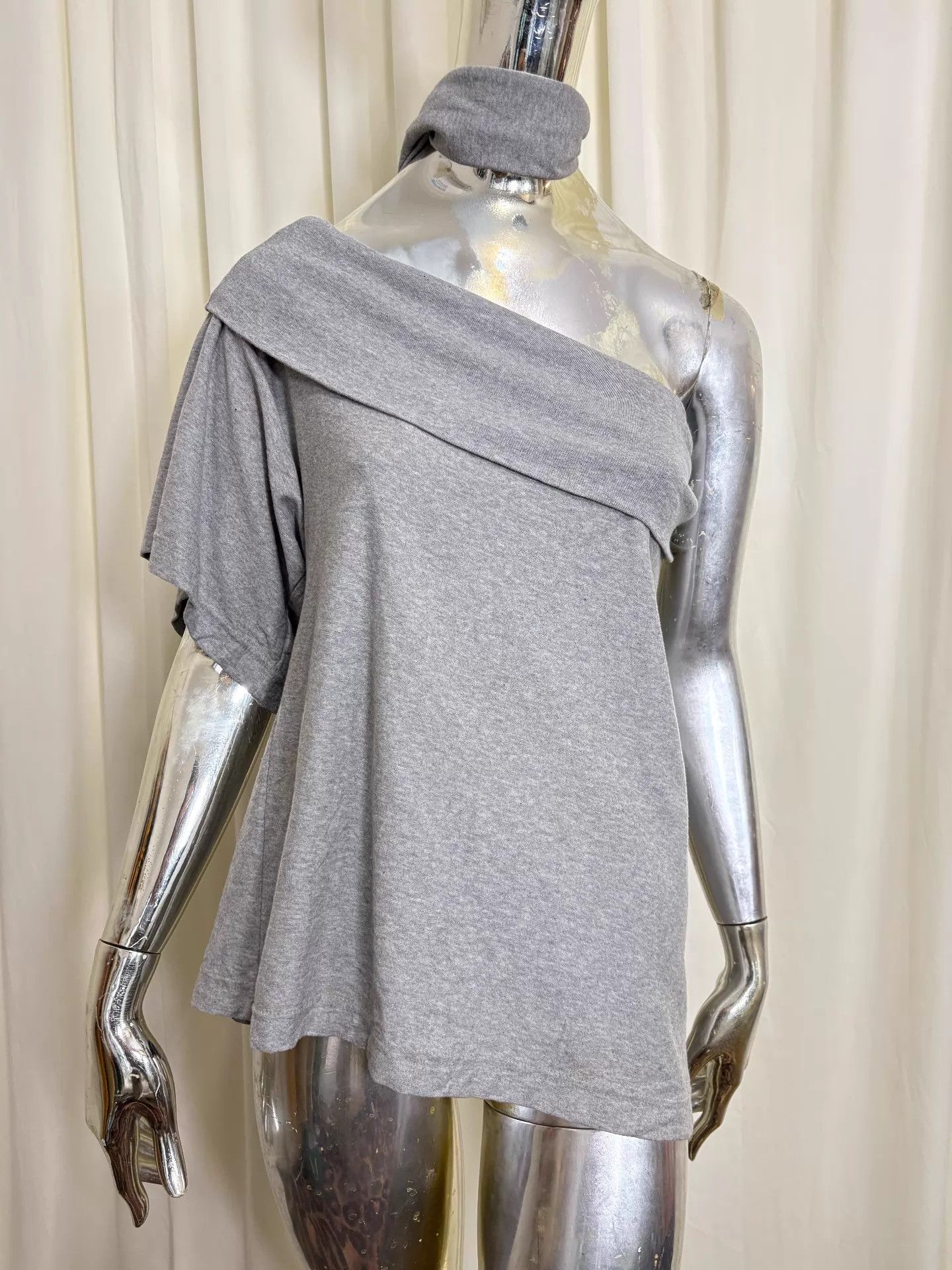 Dolce & Gabbana D&G 03 Runway Vintage Asymmetric Sleeve Versatile Knit Top Size M / US 6-8 / IT 42-44 - 3 Thumbnail