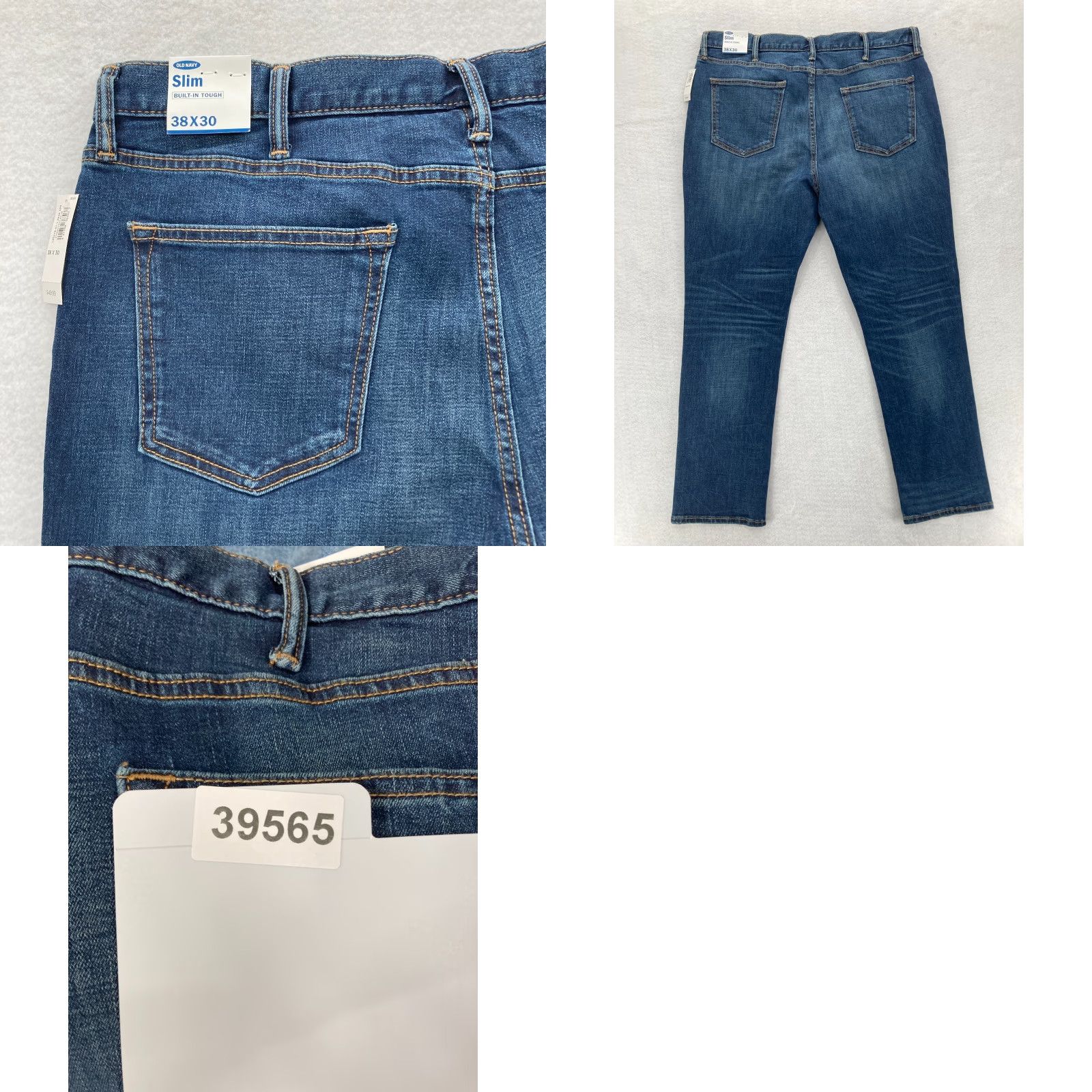 Old Navy Old Navy Jeans Mens 38x30 Slim Straight Leg Blue Stretch Denim Built In Tough Jeans Shirt? Size US 38 / EU 54 - 9 Thumbnail