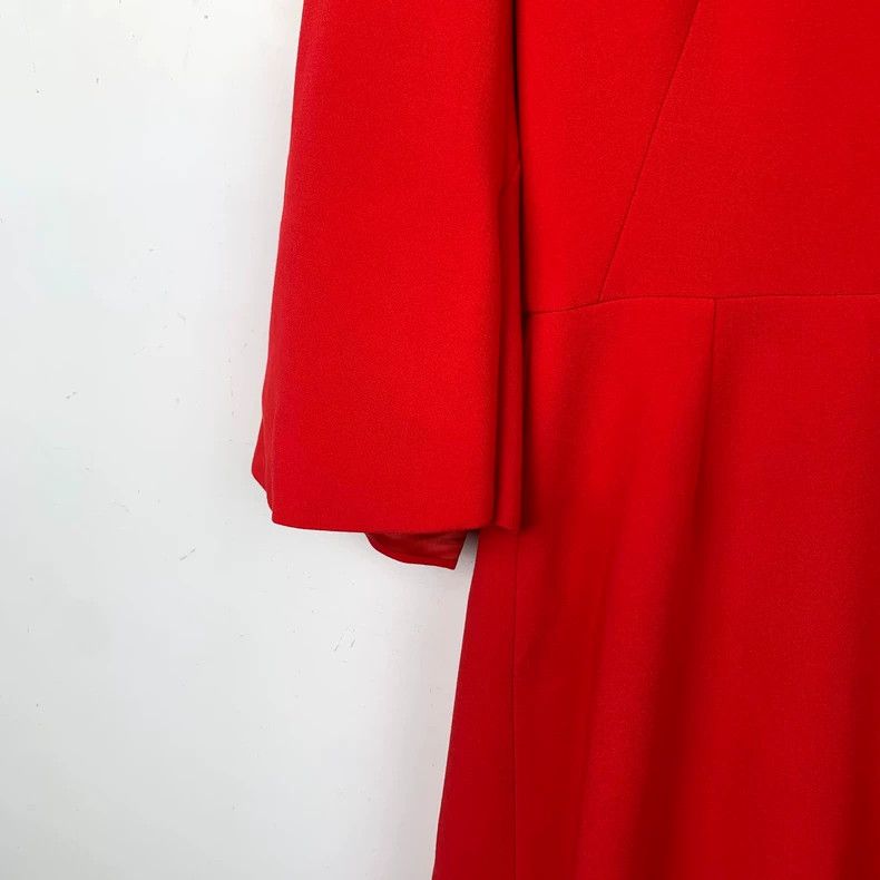 Alexander McQueen Alexander Mcqueen Red round-neck short-sleeved dress Size XS / US 0-2 / IT 36-38 - 4 Thumbnail