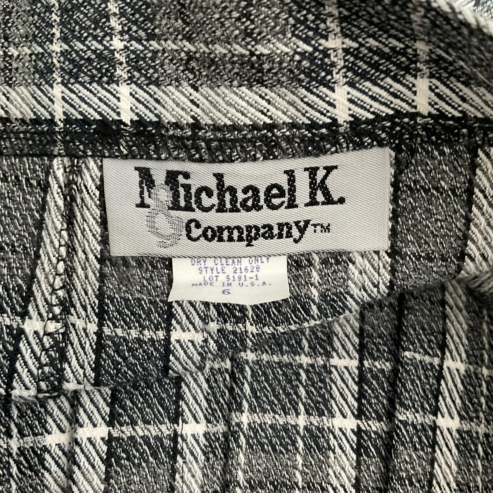 Vintage vintage 80s pleated grey plaid knit knee length shirt size 6 Size 28" / US 6 / IT 42 - 2 Thumbnail