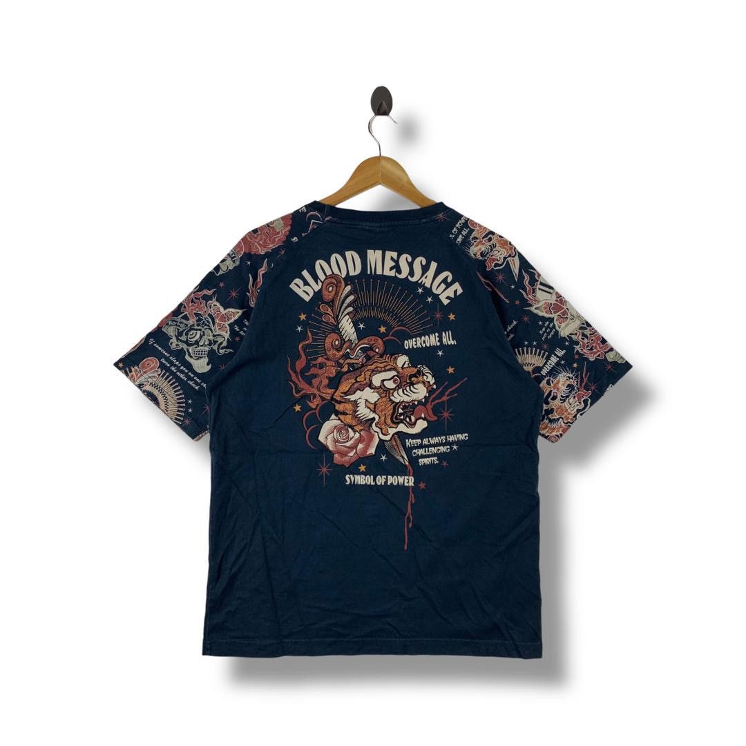 Japanese Brand Vintage BLOOD MASSAGE the tattoo is a splendid art tee Size US M / EU 48-50 / 2 - 1 Thumbnail