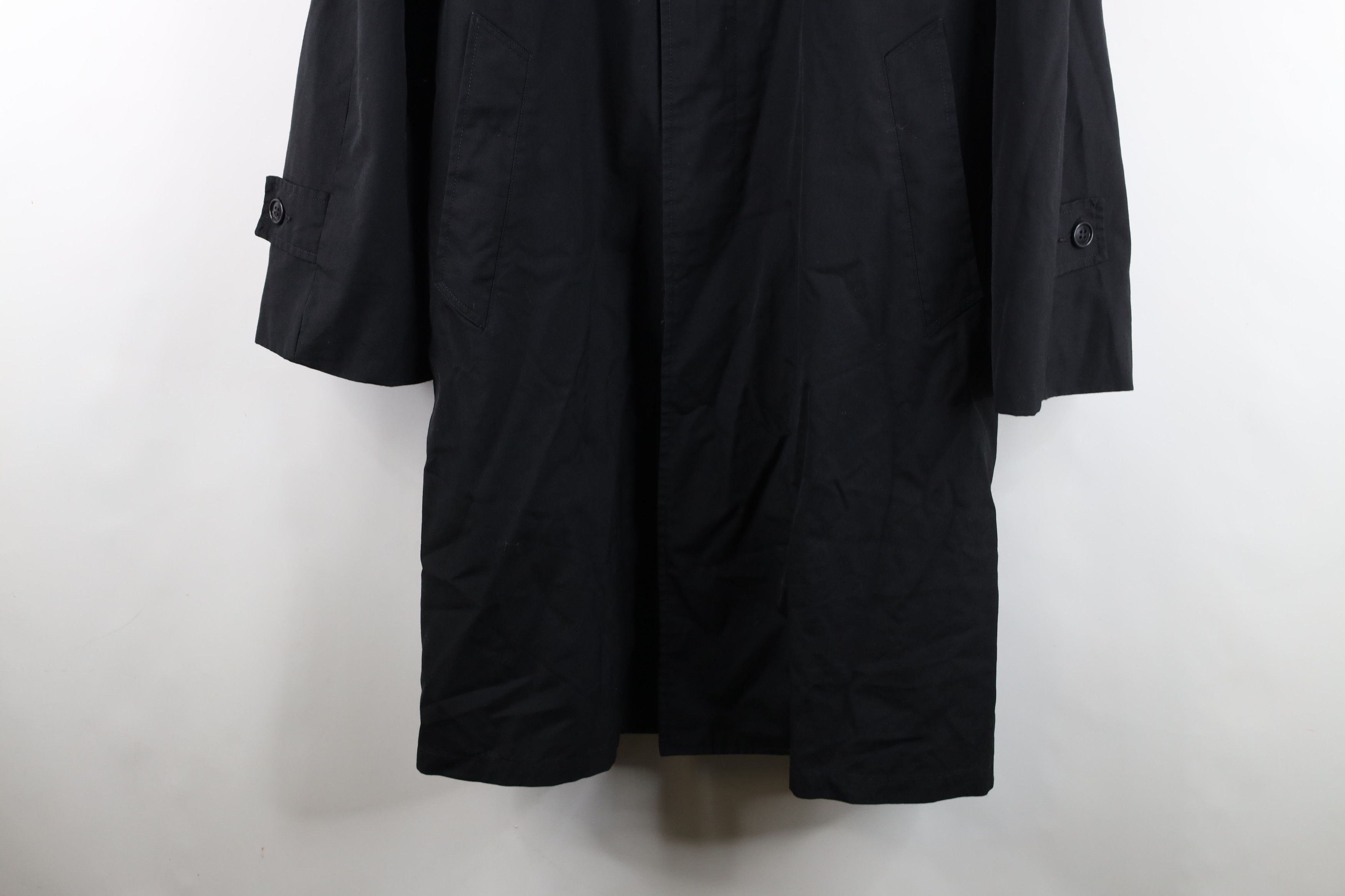 Vintage Vintage 50s 60s Streetwear Gabardine Trench Coat Black USA Size US XXL / EU 58 / 5 - 3 Thumbnail
