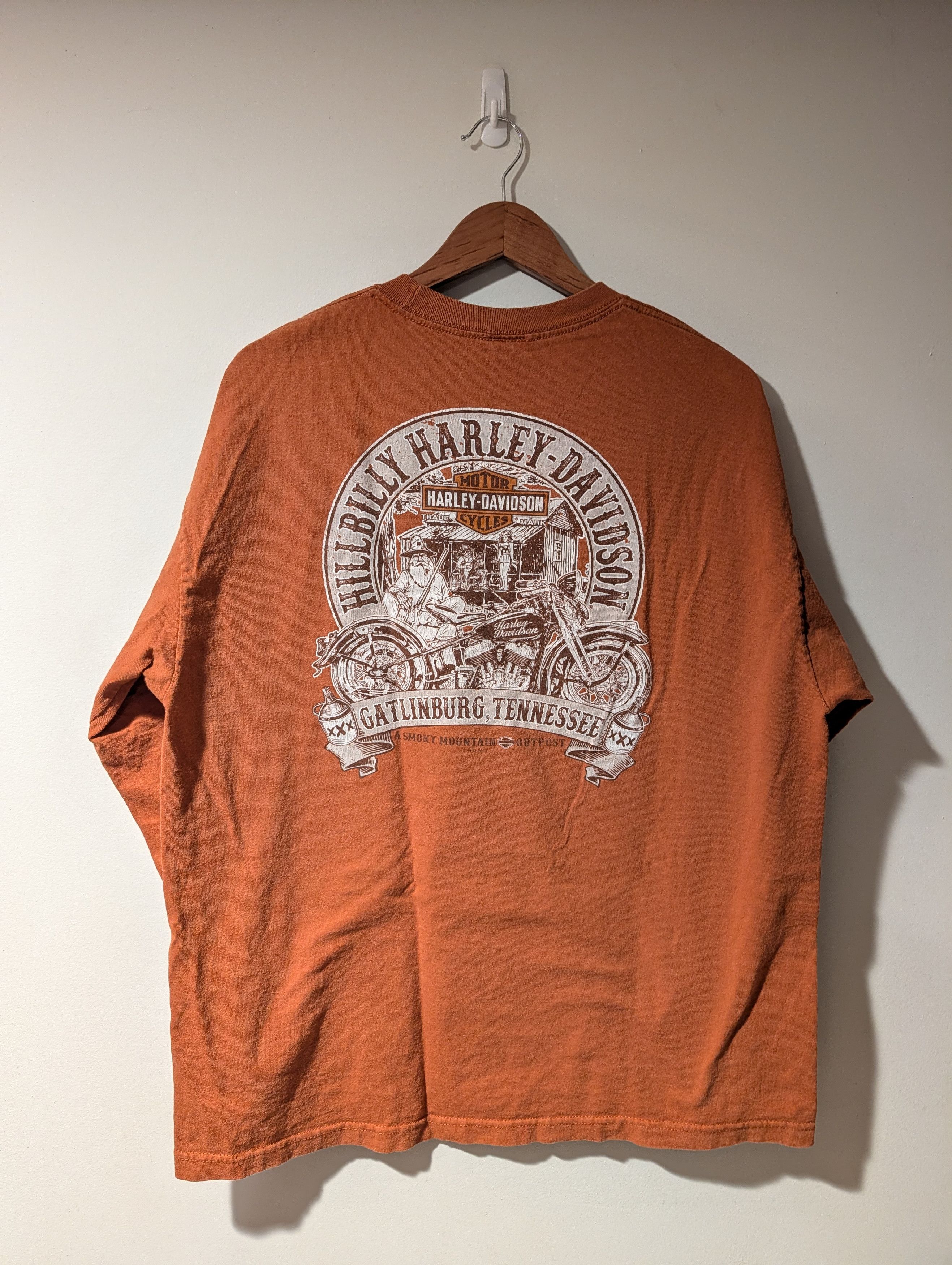 Harley Davidson Vintage Harley Davidson Hillbilly Gatlinburg TN Long Sleeve Size US XL / EU 56 / 4 - 1 Thumbnail