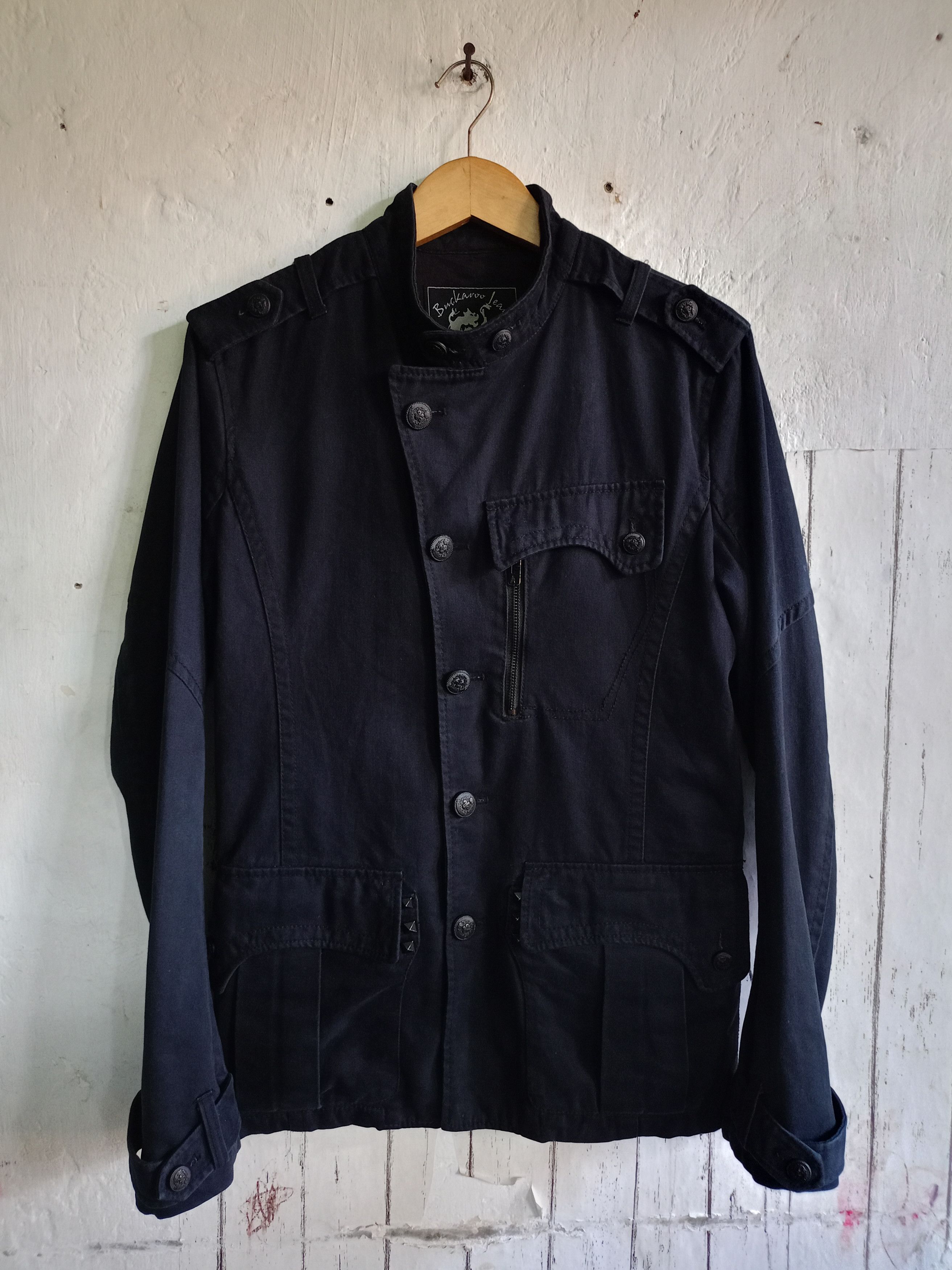 Japanese Brand Rare Buckaroo asymmetric Napoleon jacket style number nine Size US L / EU 52-54 / 3 - 1 Thumbnail