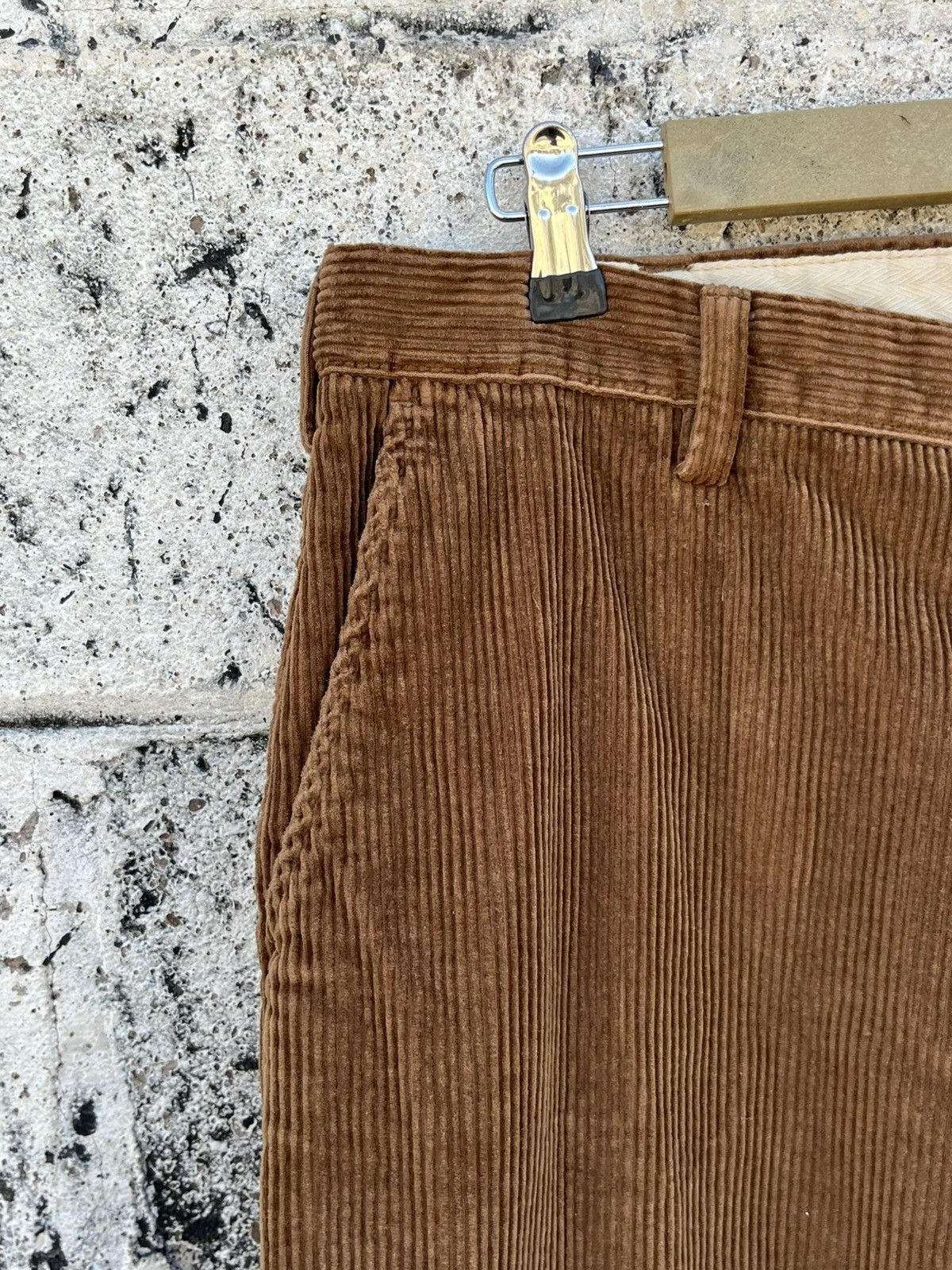 Vintage Corduroy baggy fit wide leg earth tone brown pants preppy Size US 34 / EU 50 - 4 Thumbnail