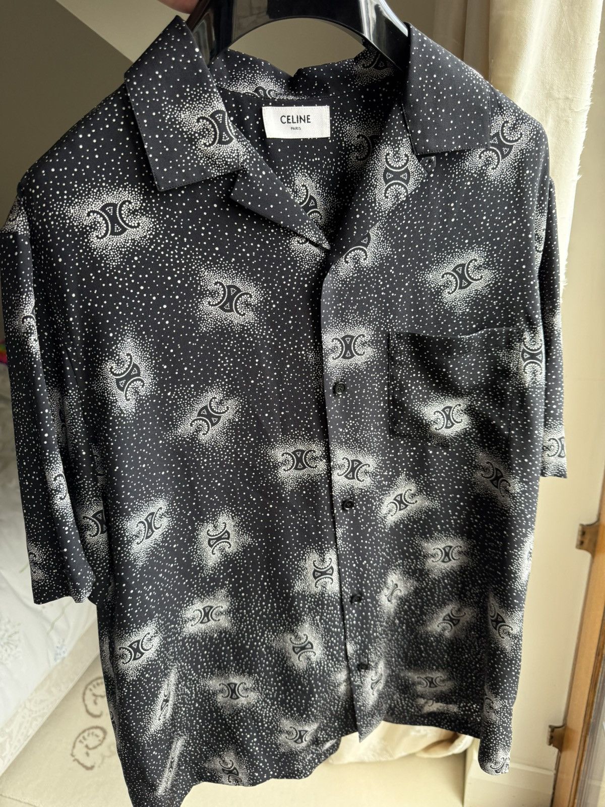 Celine $1.45k SS25 Celine 💯% silk Hawaiian shirt Hedi 39 sample Size US M / EU 48-50 / 2 - 21 Thumbnail