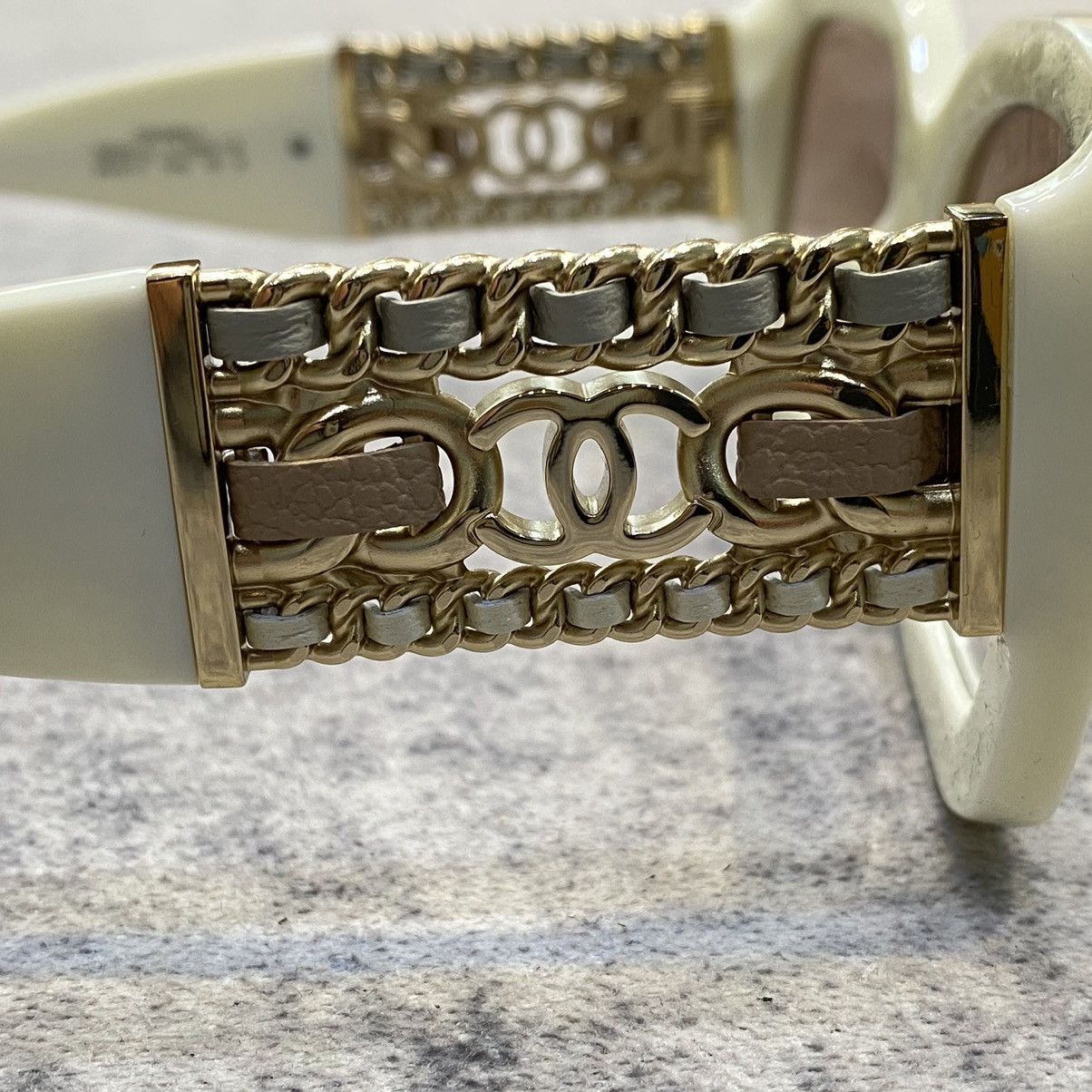 Chanel CHANEL 0CH5535Q 125513 WHITE BROWN Size ONE SIZE - 3 Thumbnail