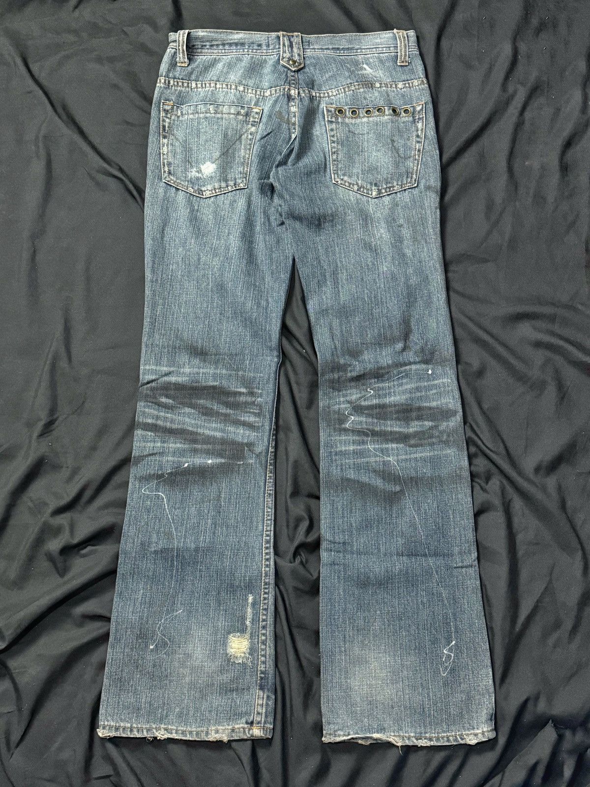 Hysteric Glamour × Japanese Brand Flare Denim Distressed RootThree style lgb ifsix Size US 29 - 2 Thumbnail