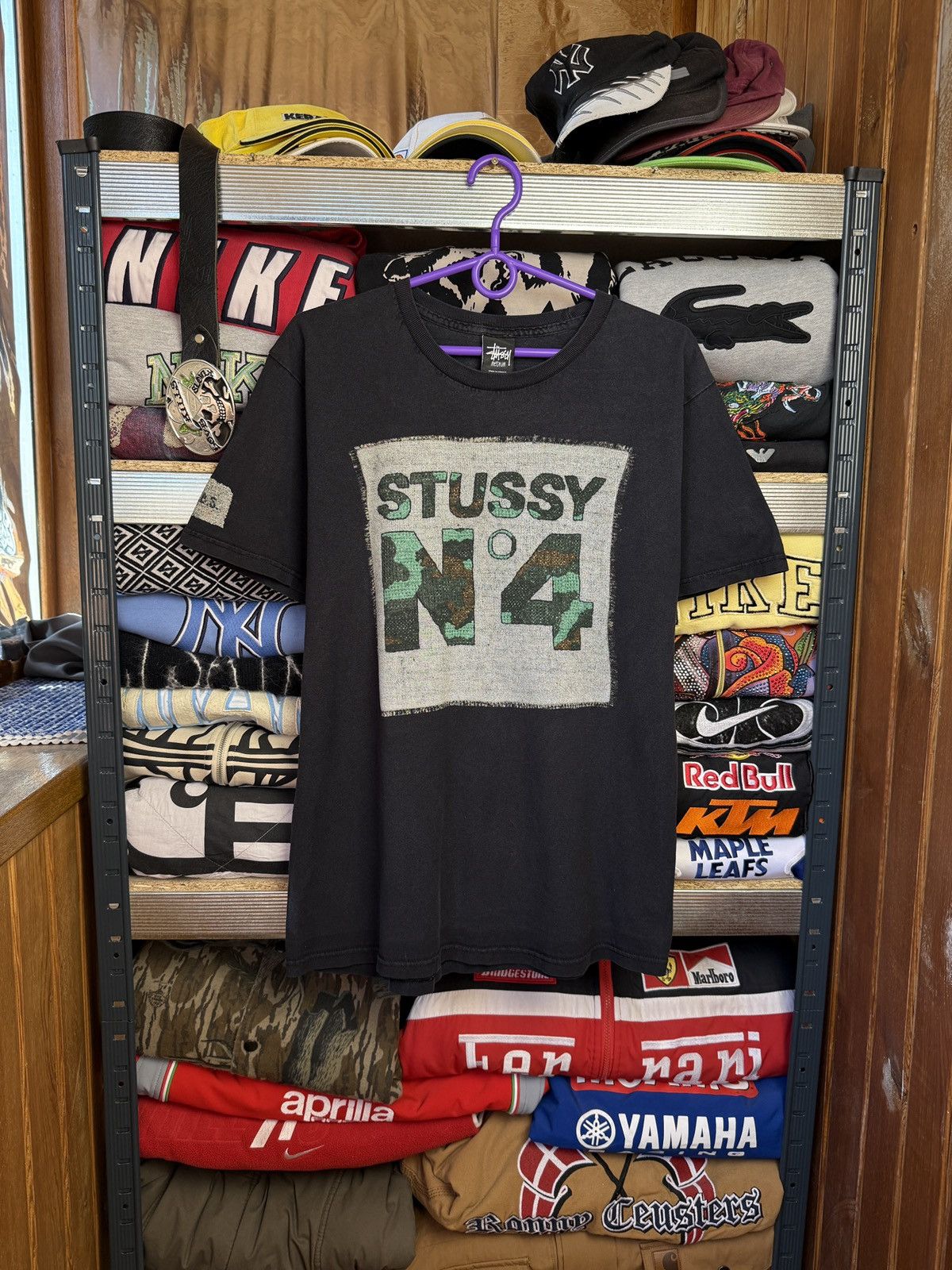Stussy Stussy No 4 graphic t-shirt tee vintage big logo Size US M / EU 48-50 / 2 - 1 Thumbnail