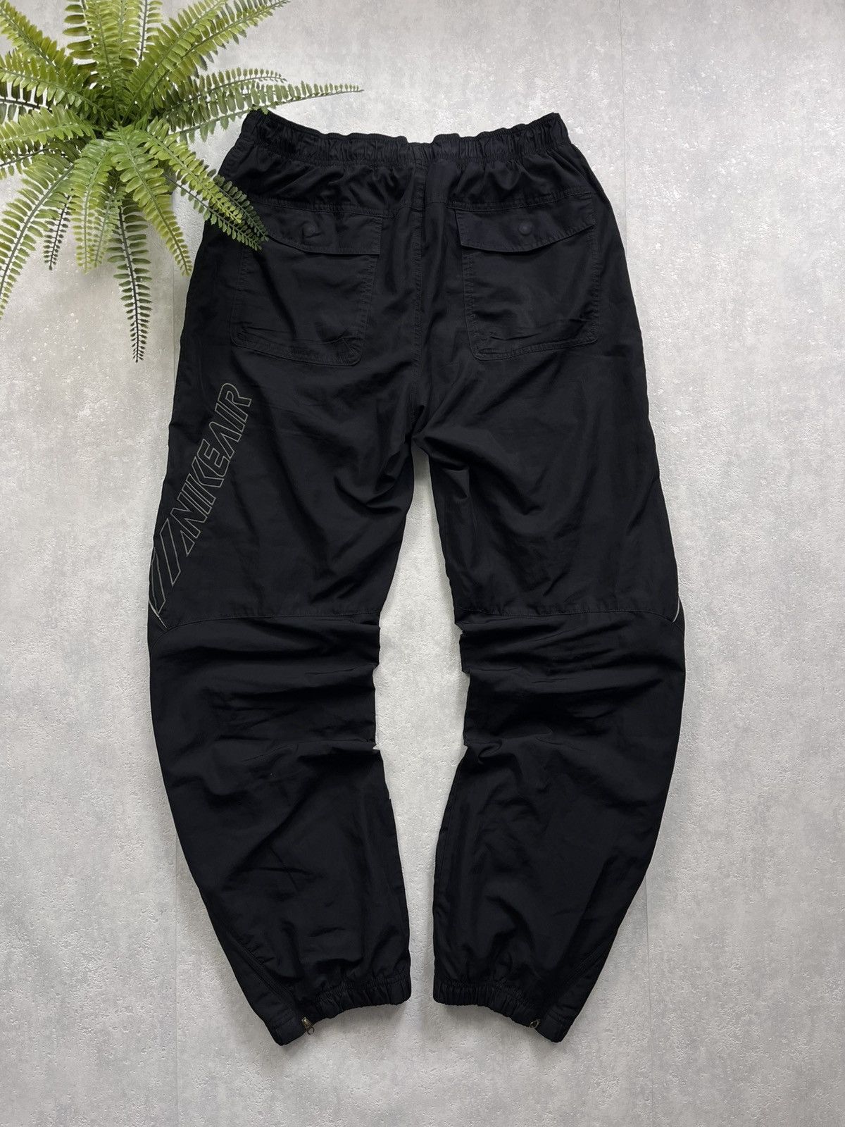 Nike × Vintage 90’s NIKE AIR RETRO DRILL TRACK PANTS SWOOSH LOGO SPELLOUT Size US 34 / EU 50 - 2 Thumbnail