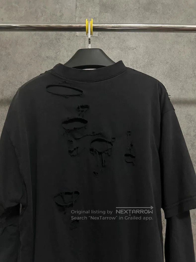 Balenciaga Balenciaga 3B Logo Distressed Longsleeve. Size US S / EU 44-46 / 1 - 5 Thumbnail