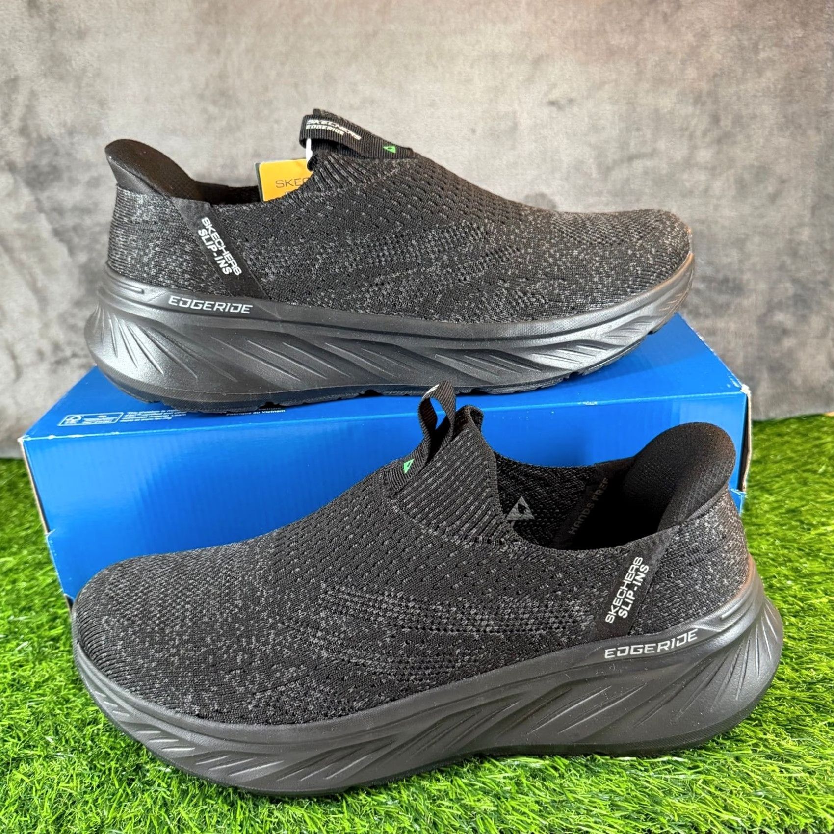 SKECHERS Skechers Hands Free Slip-ins Edgeride Commissioner Black Mens 10.5 Shoes Slip-On Comfort Walking Running Casual Sneakers Size US 10 / EU 43 - 2 Thumbnail