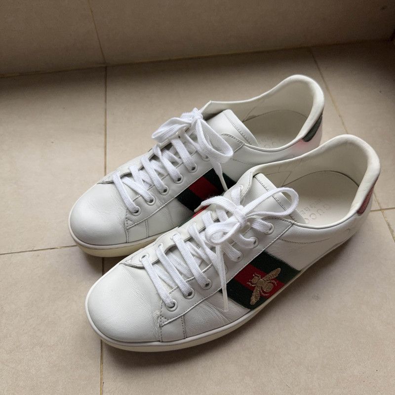 Gucci Gucci Ace Leather Fashion Sneakers for Men 0079 Size US 9.5 / EU 42-43 - 1 Thumbnail