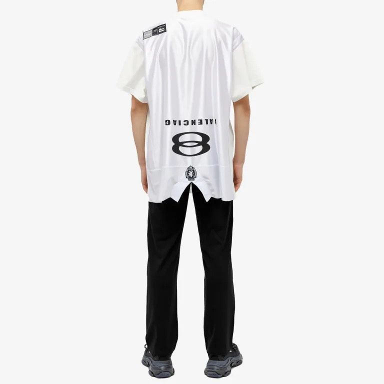 Balenciaga o1la1rc1a0824 Deconstructed T-Shirt in White Size US M / EU 48-50 / 2 - 4 Thumbnail